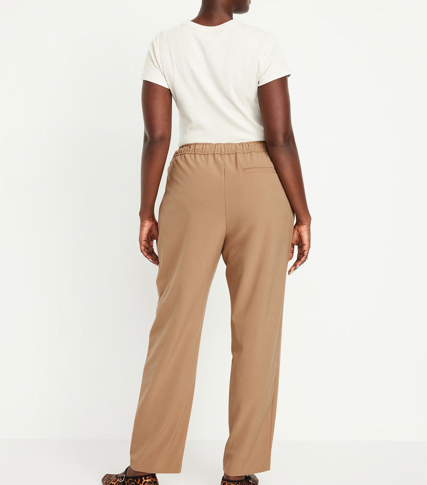 Women's High-Waisted Billie Straight Trouser Teakwood