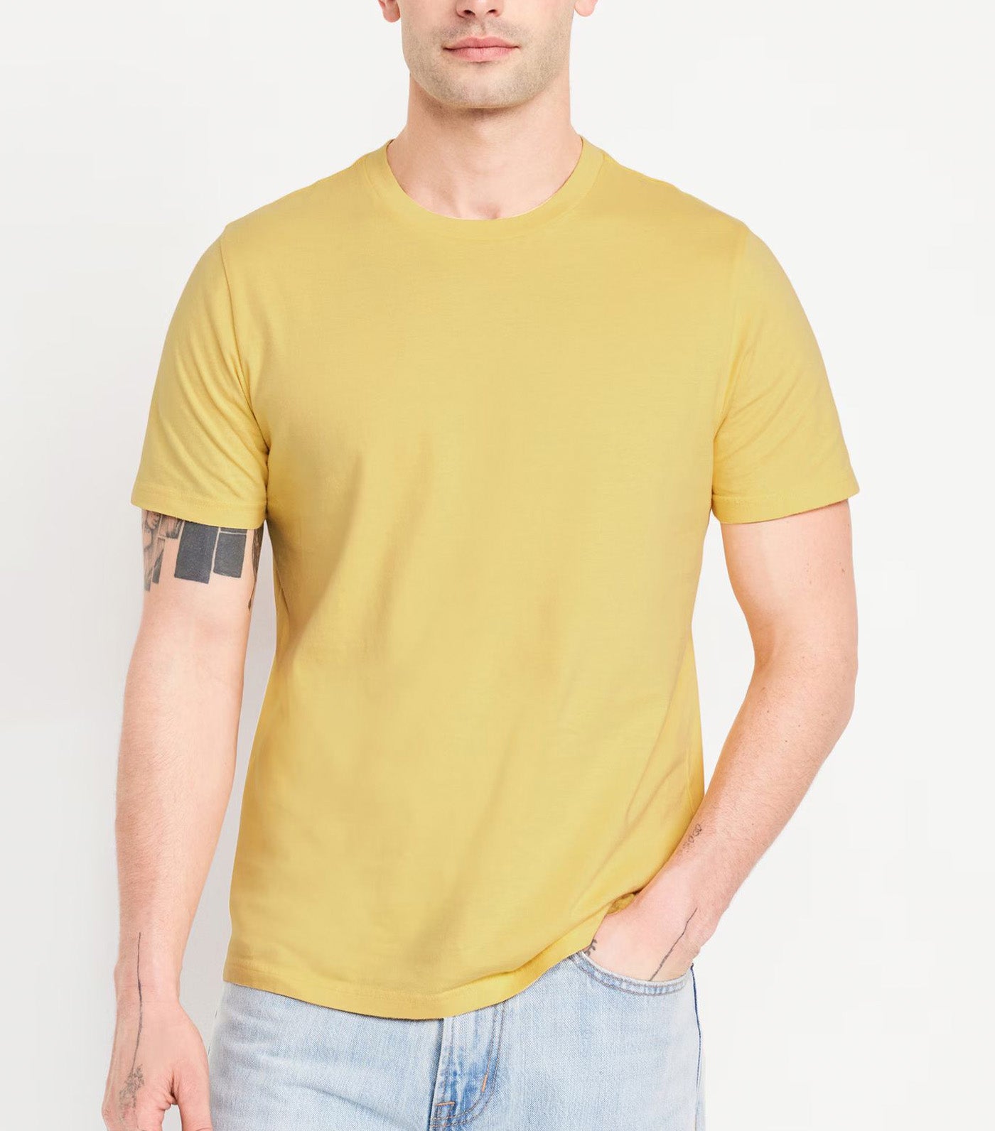 Men's Crew-Neck T-Shirt Mystic Yellow