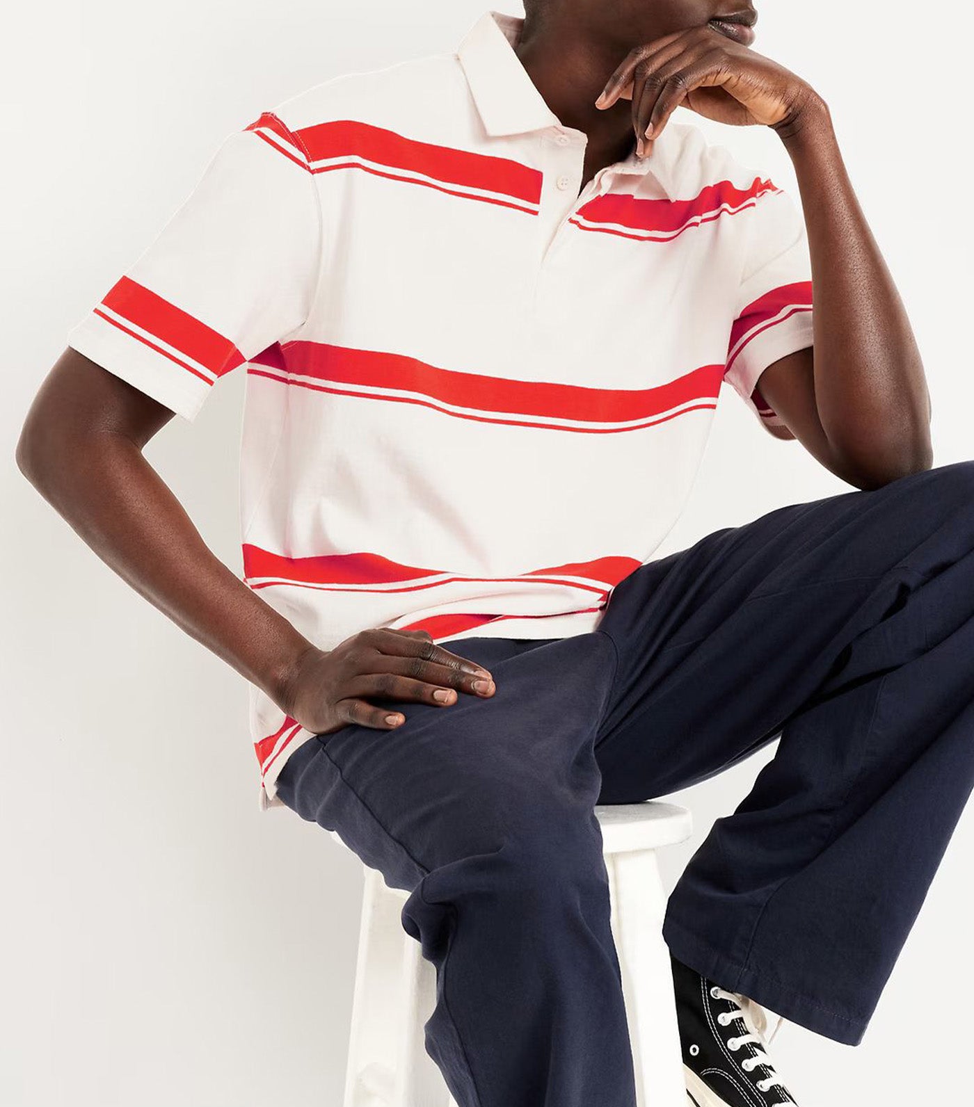 Rugby Stripe Polo for Men