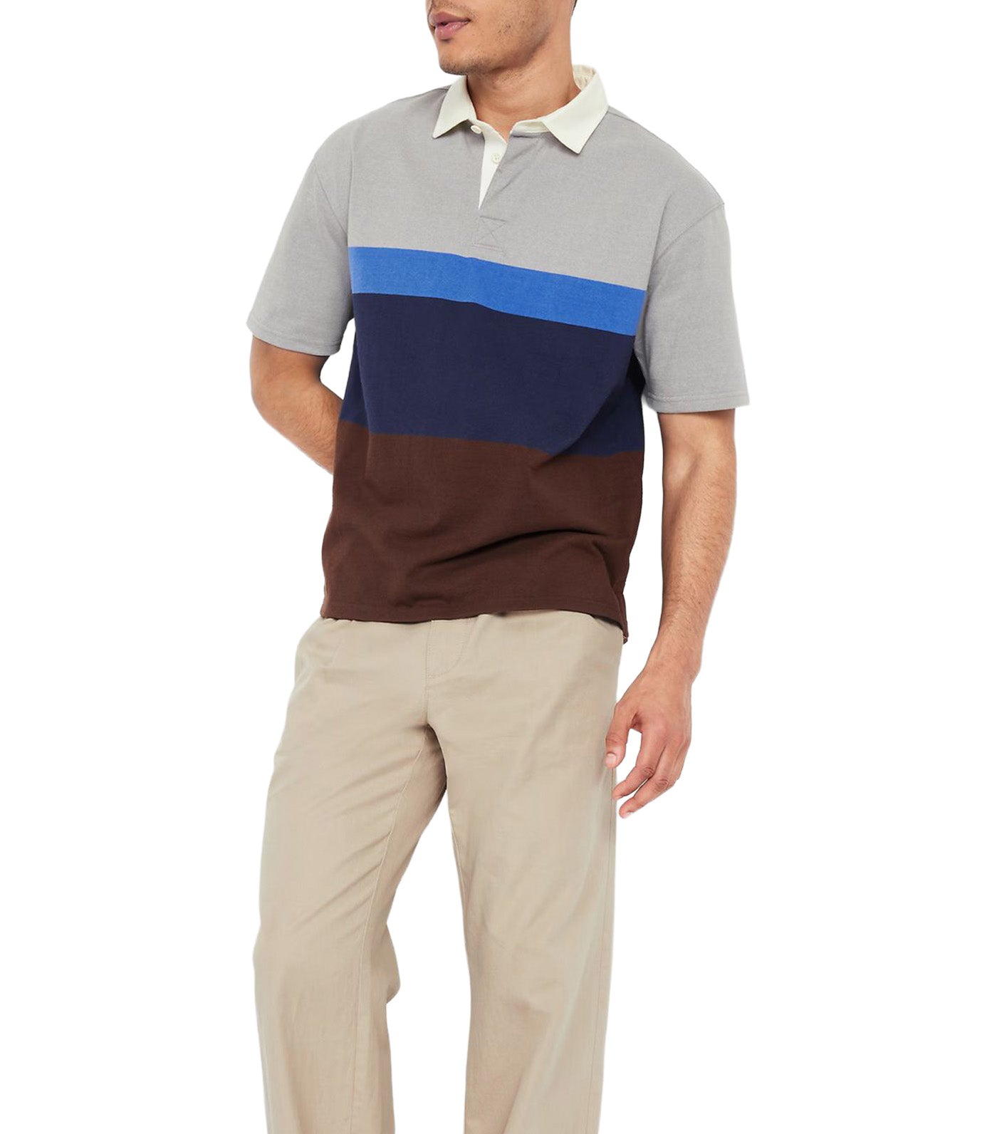Rugby Stripe Polo for Men
