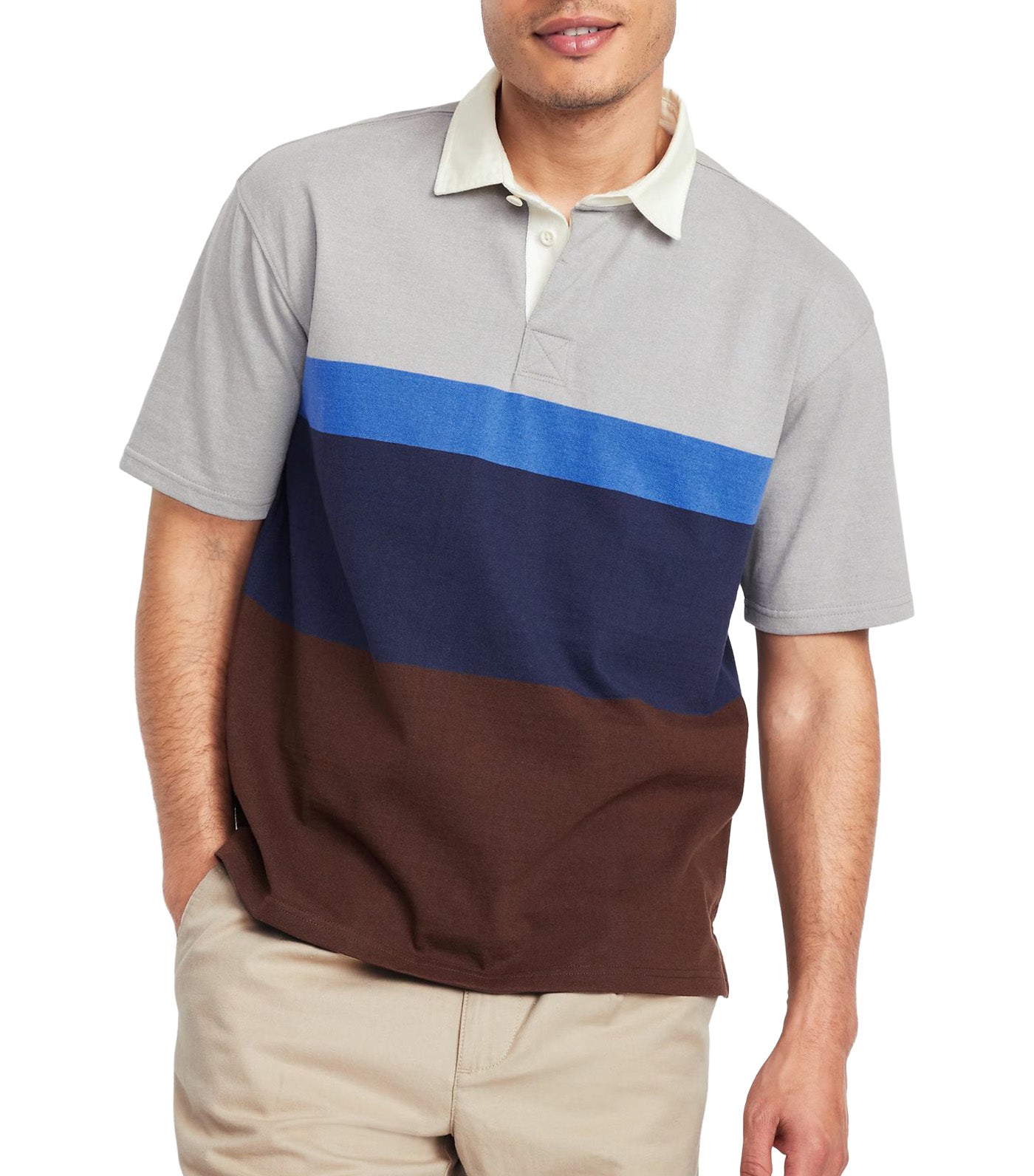 Rugby Stripe Polo for Men