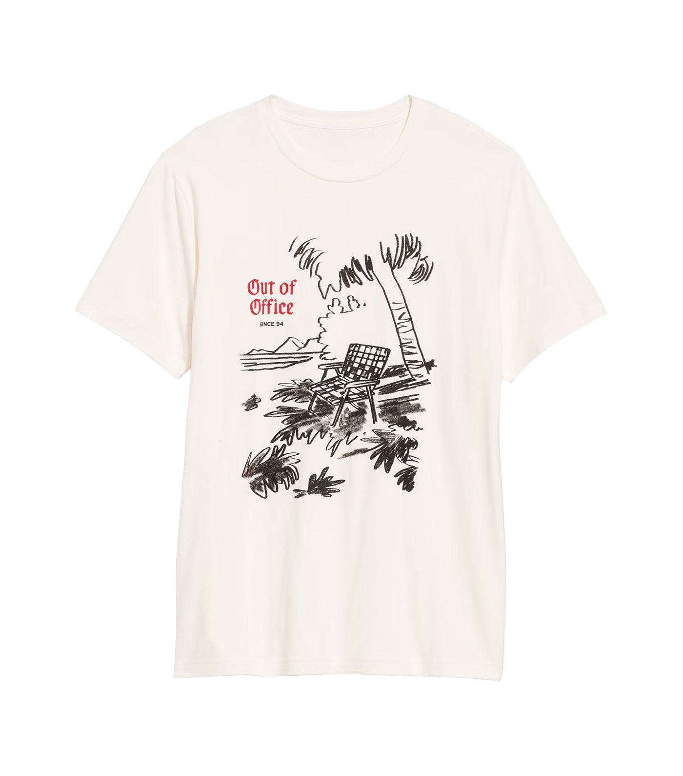 Crew-Neck Graphic T-Shirt for Men