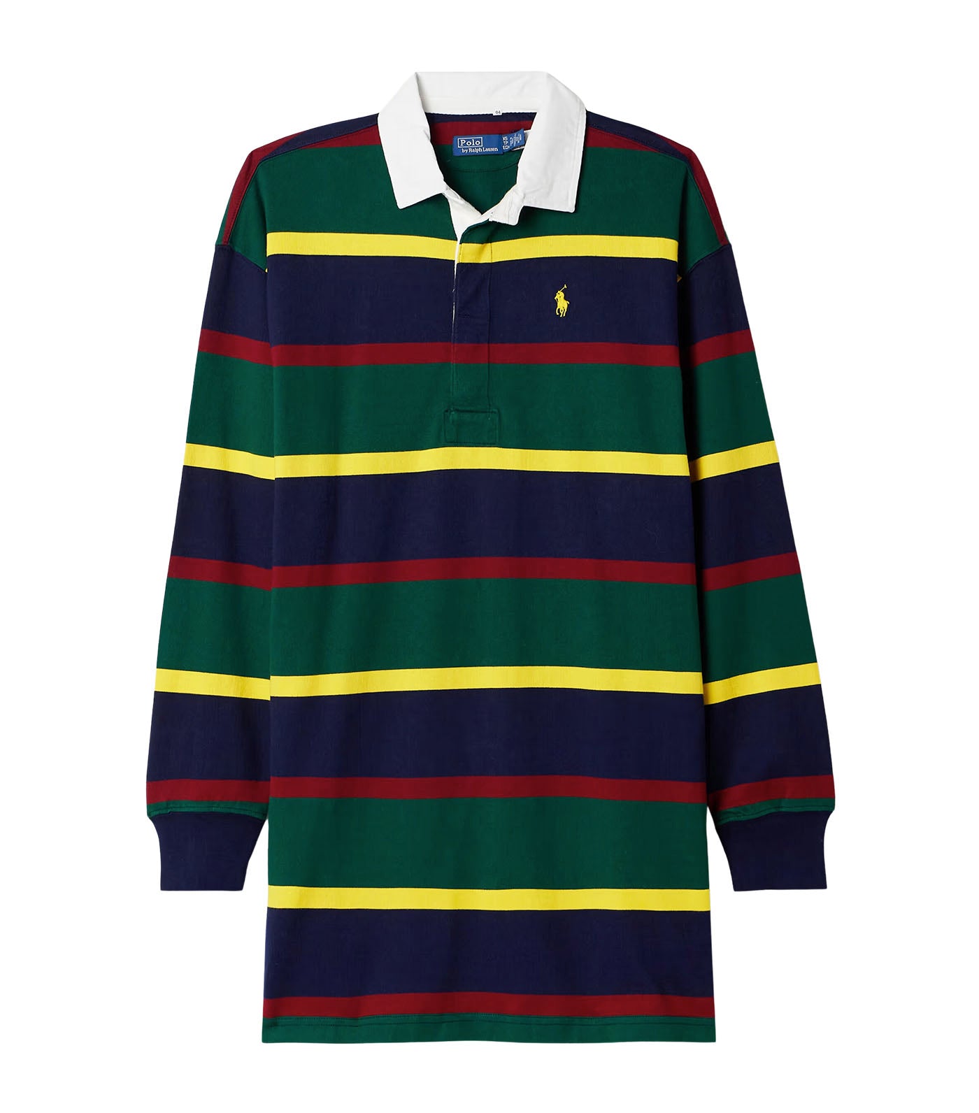 Women's Striped Cotton Jersey Rugby Dress Green