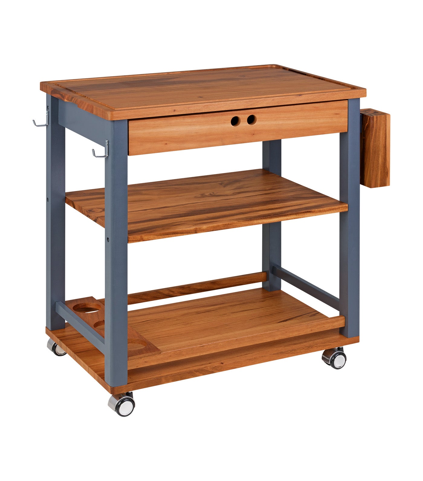 Large Barbecue Serving Trolley in Muiracatiara Wood