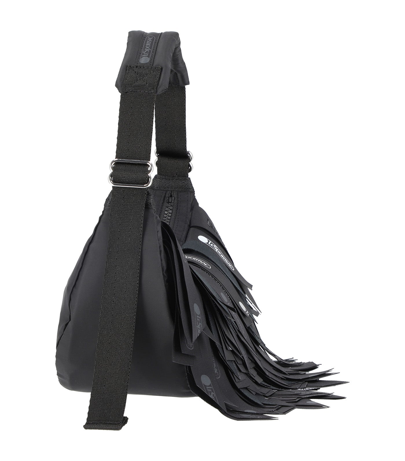 Small Fringe Hobo Black