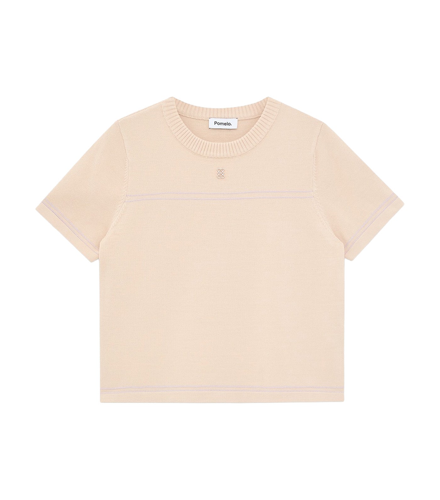 Cropped Knit Top Cream