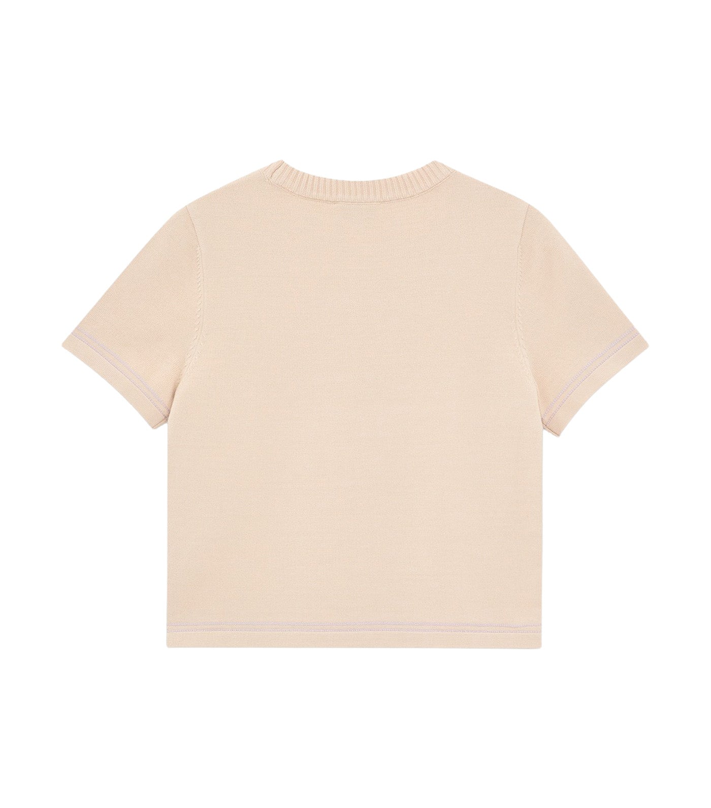 Cropped Knit Top Cream