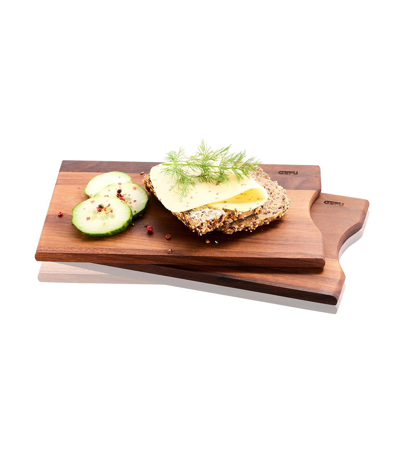 Enno Breakfast Board in Walnut Wood, Set of 2