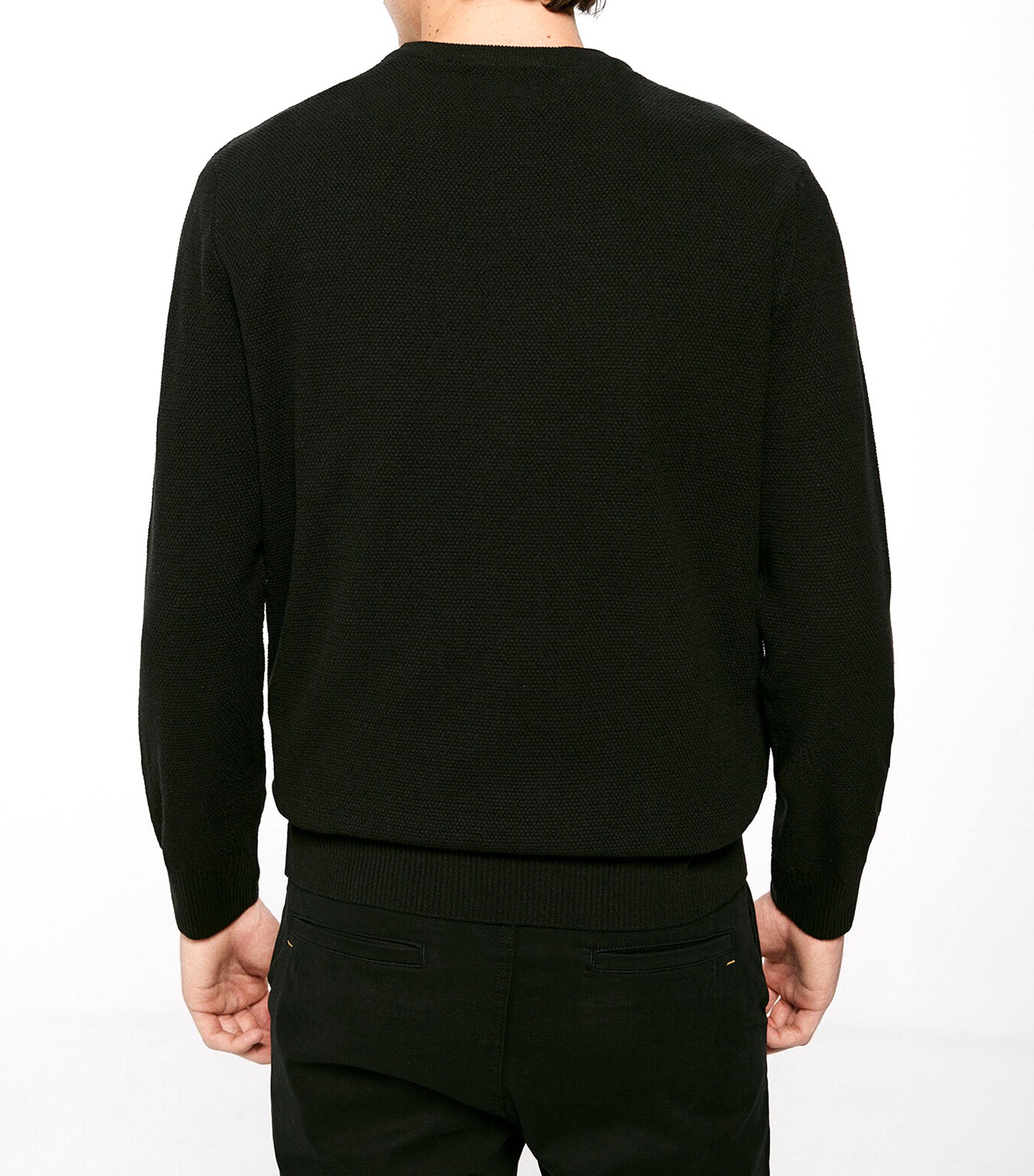 Twist Structure Sweater Black