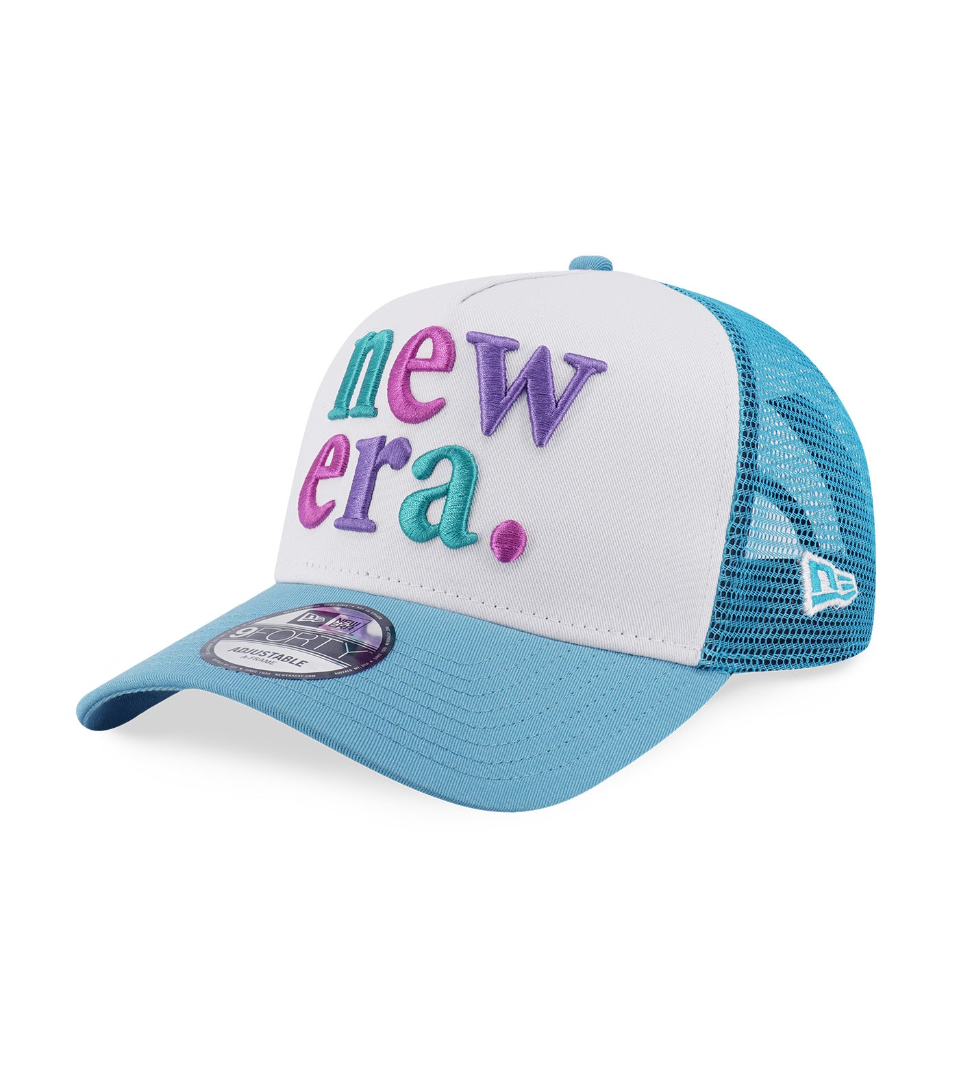 New Era 90s Vibe 9FORTY A-Frame Adjustable Trucker Cap Blue Foam