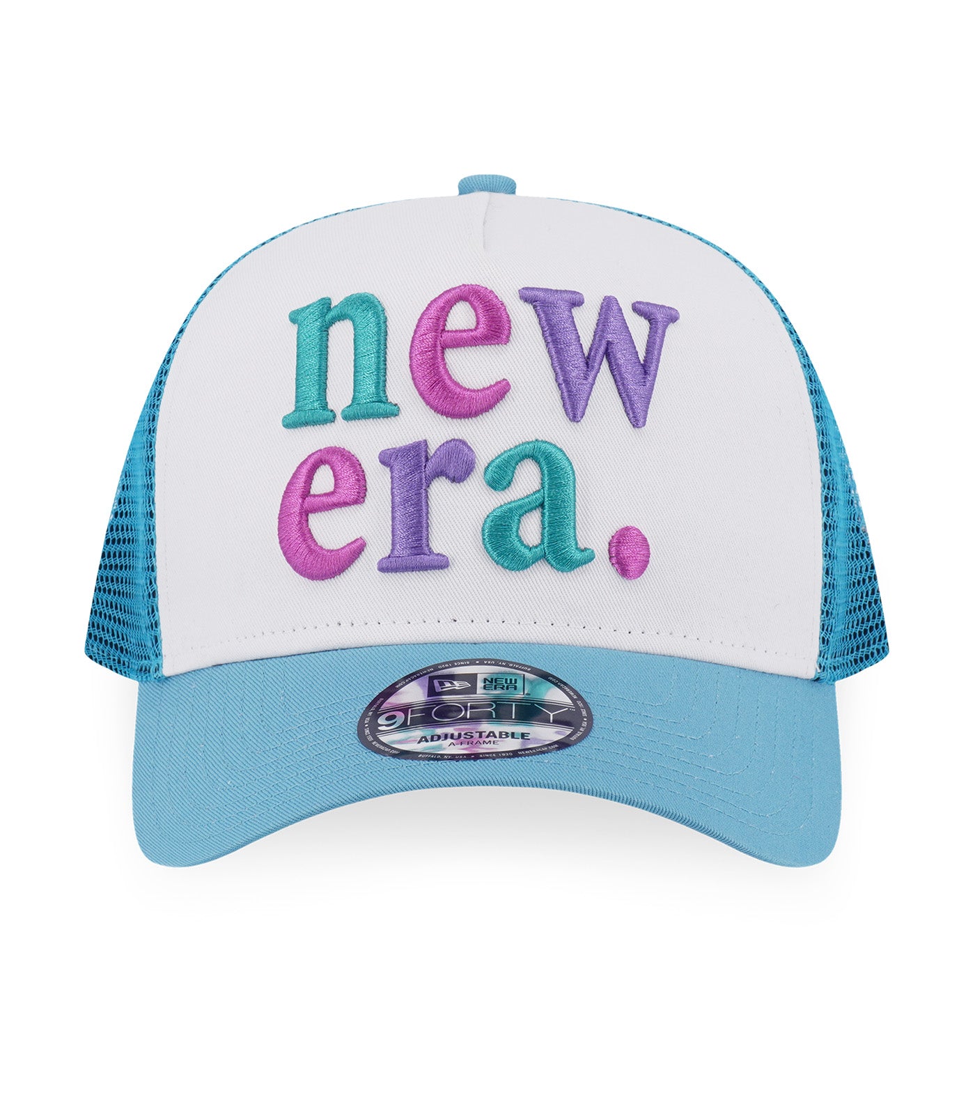 New Era 90s Vibe 9FORTY A-Frame Adjustable Trucker Cap Blue Foam
