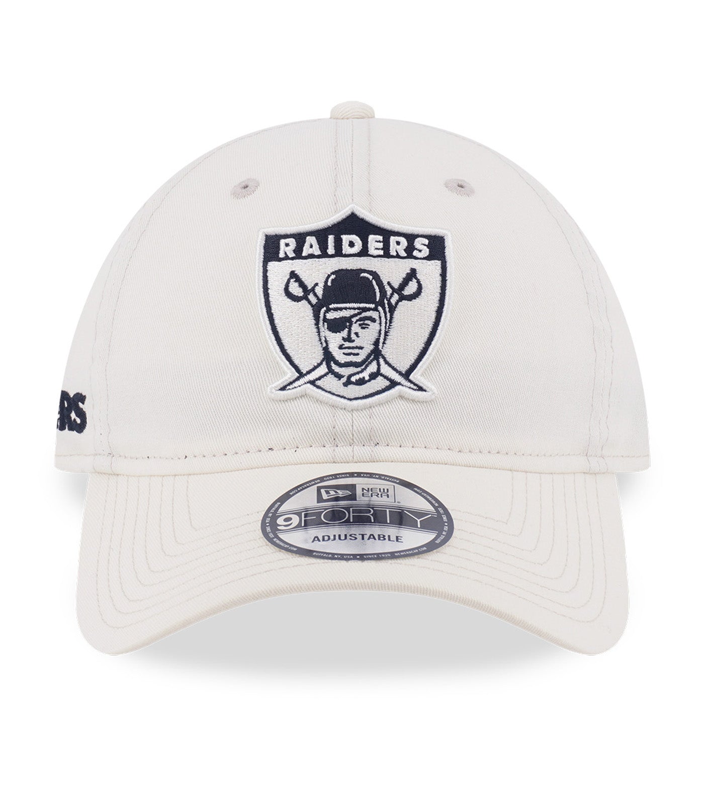 NFL Historic Oakland Raiders 9FORTY Unstructured Adjustable Cap Chrome White