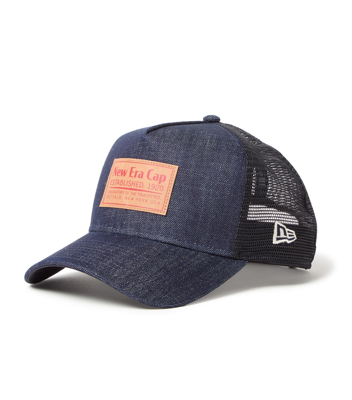 9FORTY A-Frame Trucker Woven Patch Denim Snapback Cap