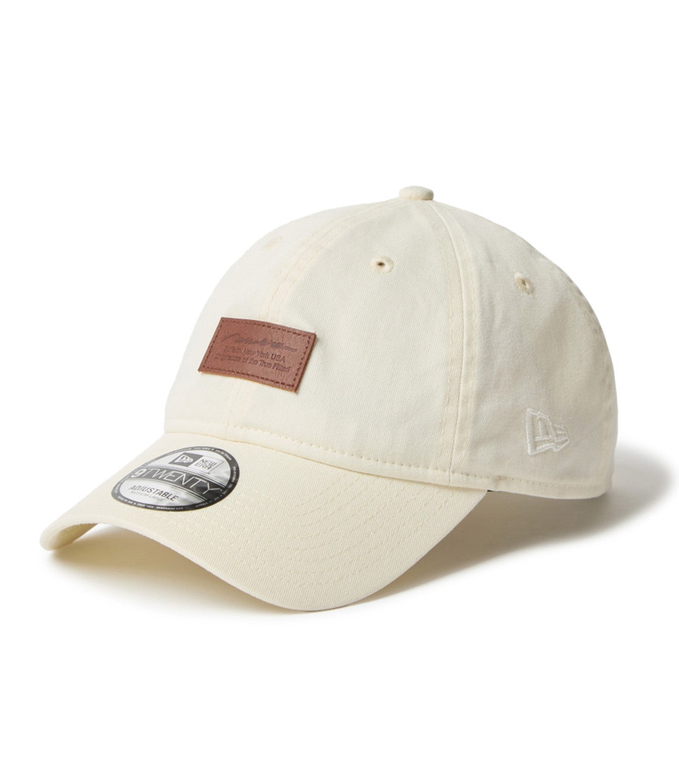 New Era Leather Patch 9TWENTY Adjustable Cap Chrome