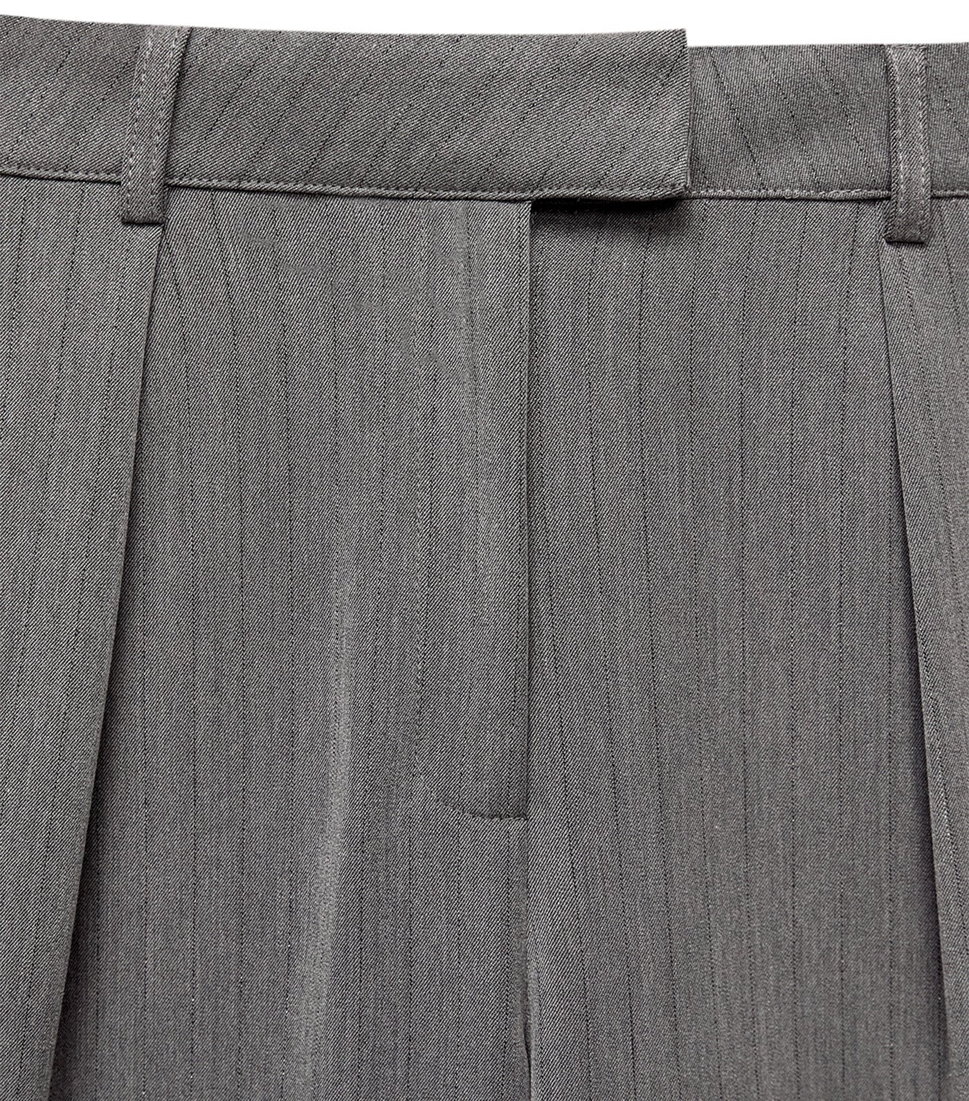 Pinstripe Pants Mid Grey