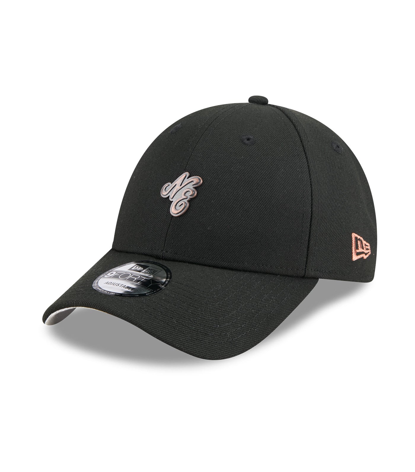 Script Metal Badge 9FORTY Unstructured Adjustable Cap Black