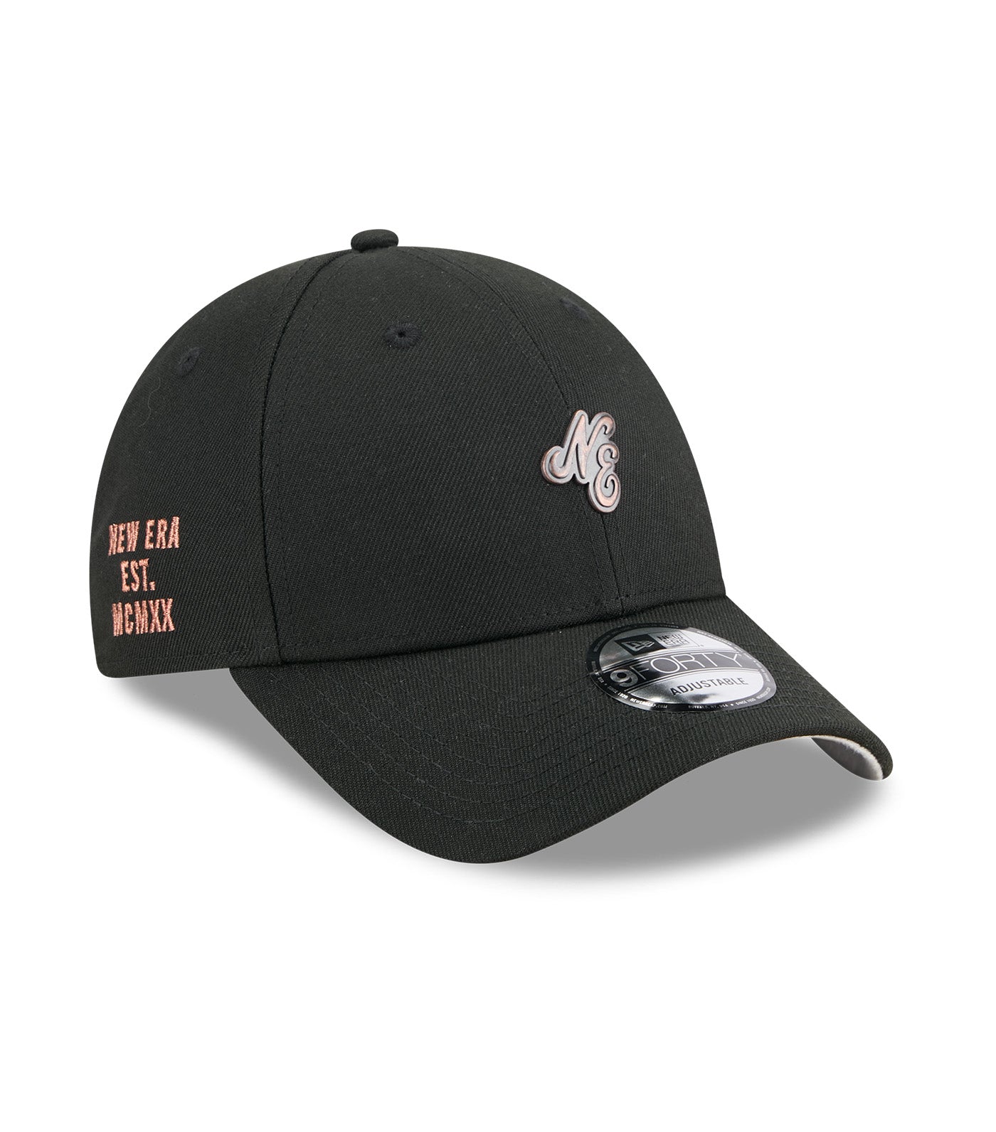 Script Metal Badge 9FORTY Unstructured Adjustable Cap Black