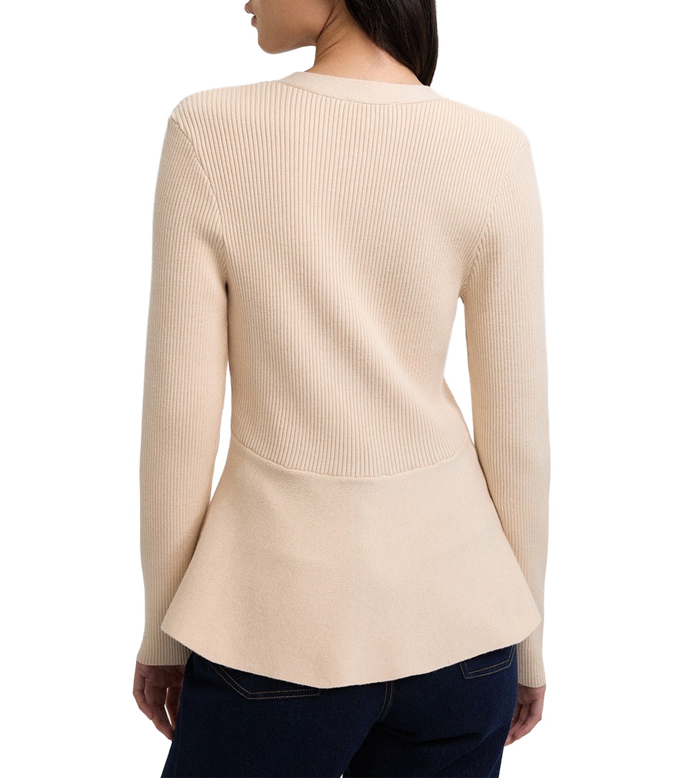 Pomelo Buttoned Knit Top Ivory