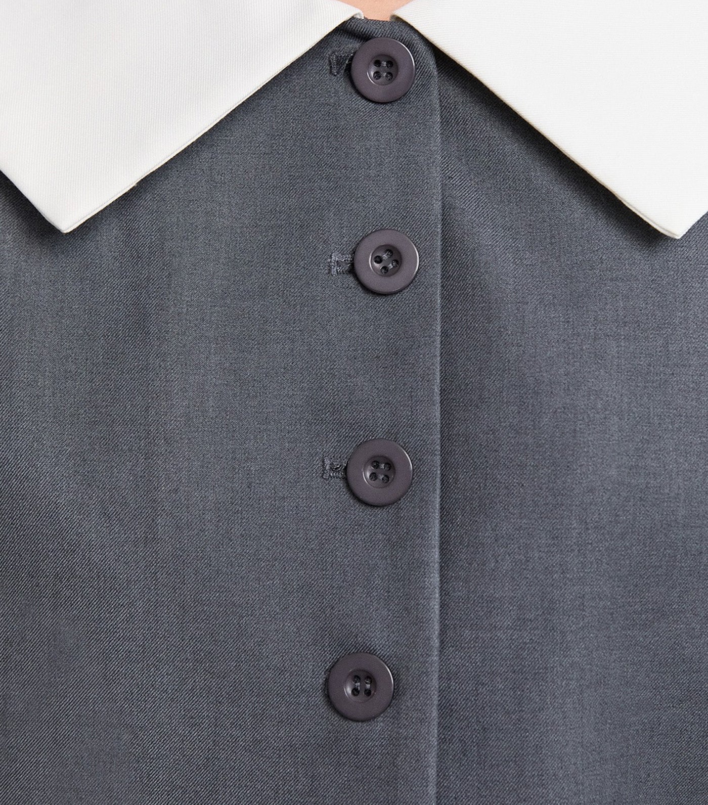 Contrast Collar Jacket Mid Gray