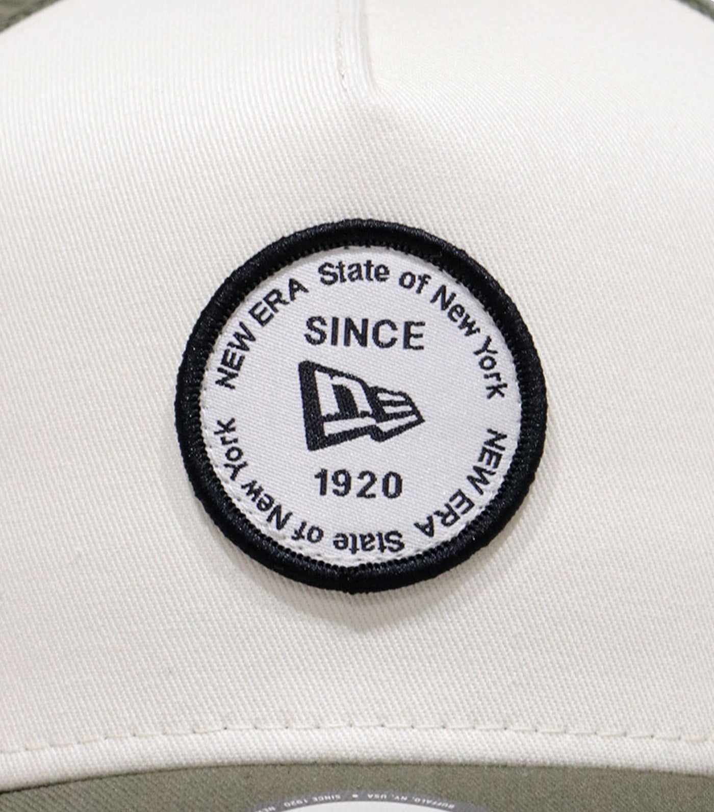 Round Patch 9FORTY A-Frame Trucker Cap Chrome/New Olive