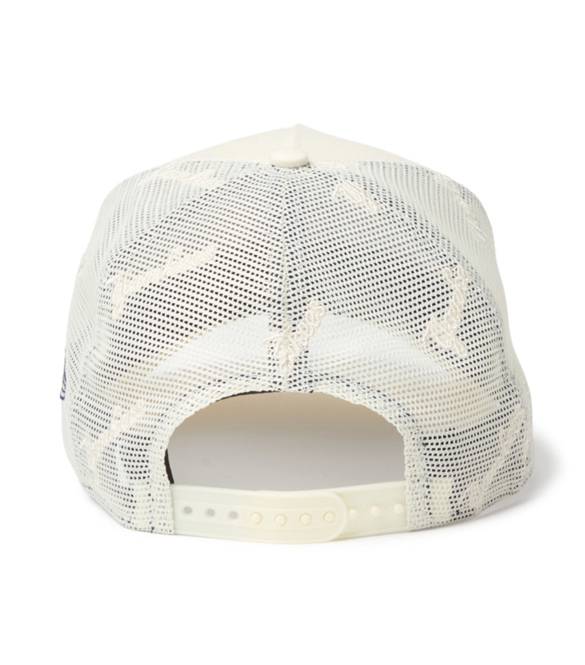 New York Yankees Embroidered 9FORTY A-Frame Trucker Snapback Cap Cream