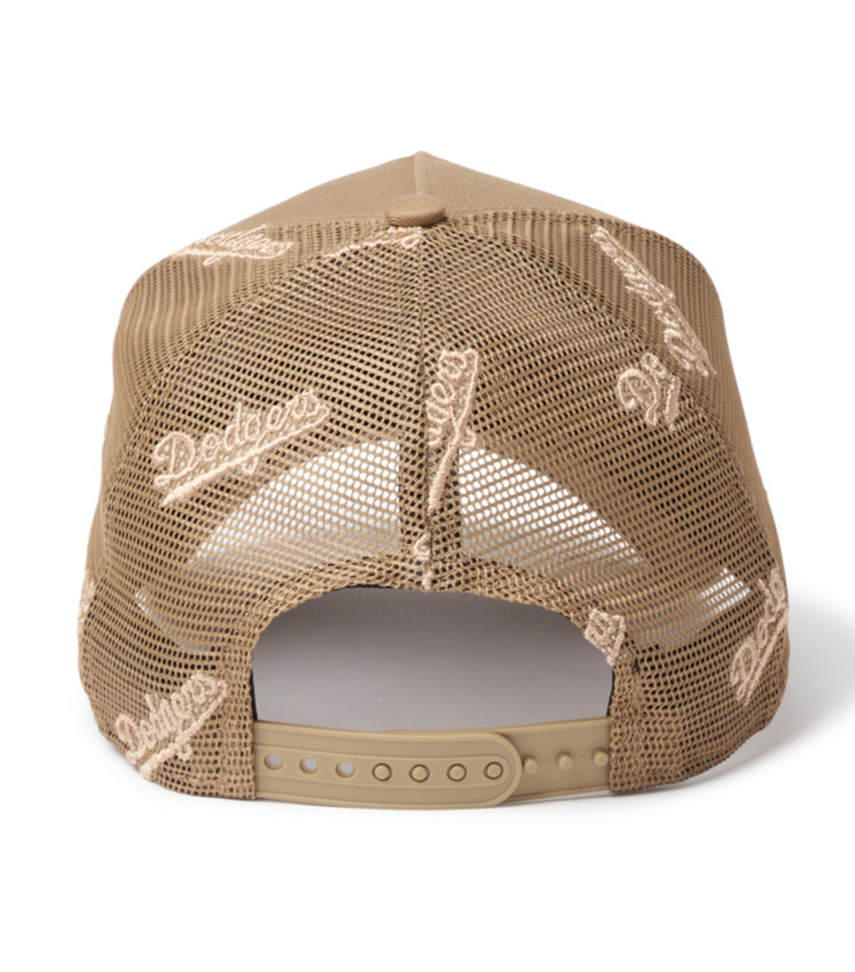 Los Angeles Dodgers Embroidered 9FORTY A-Frame Trucker Snapback Cap Khaki