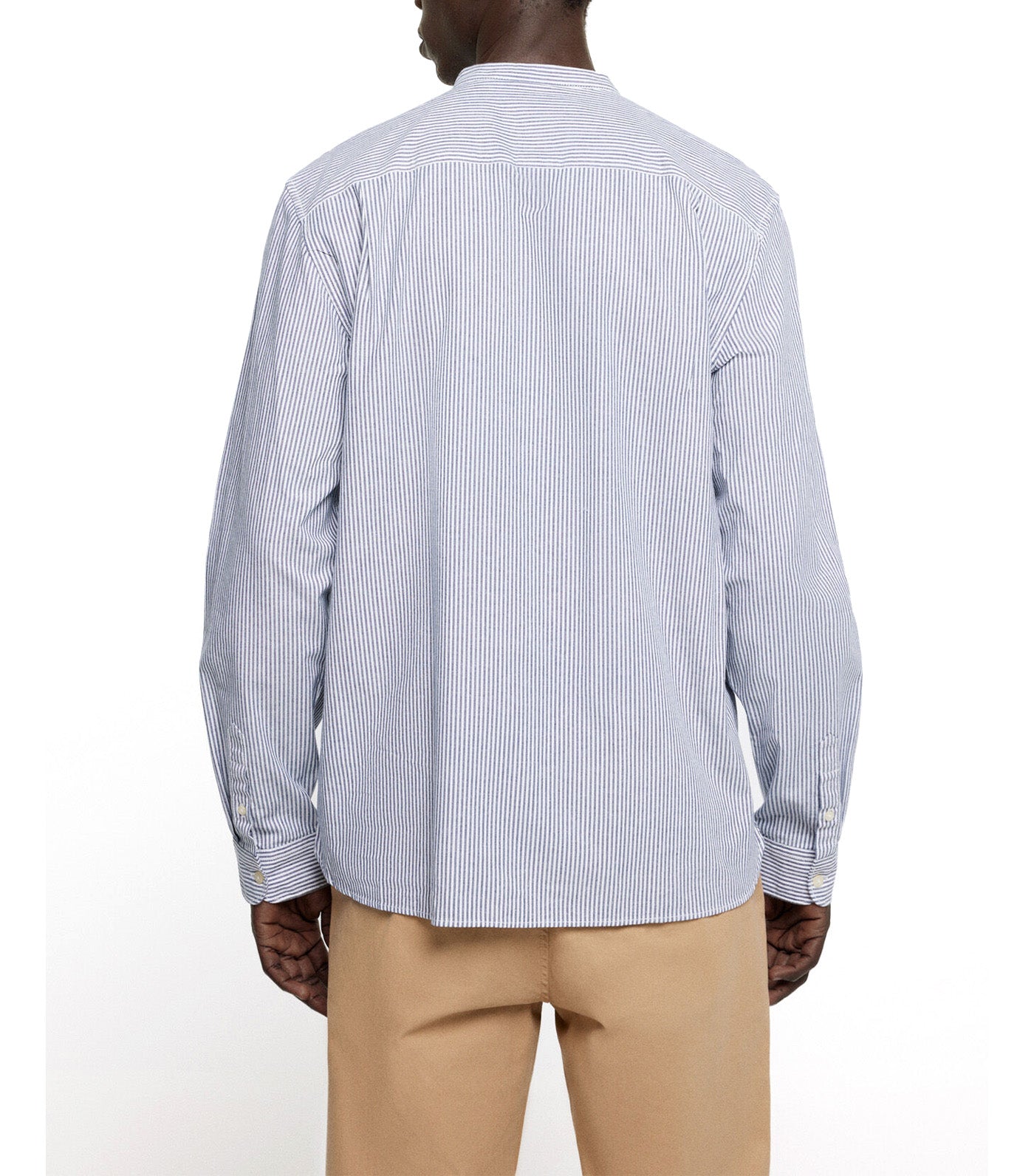 Striped Pinpoint Shirt Blue