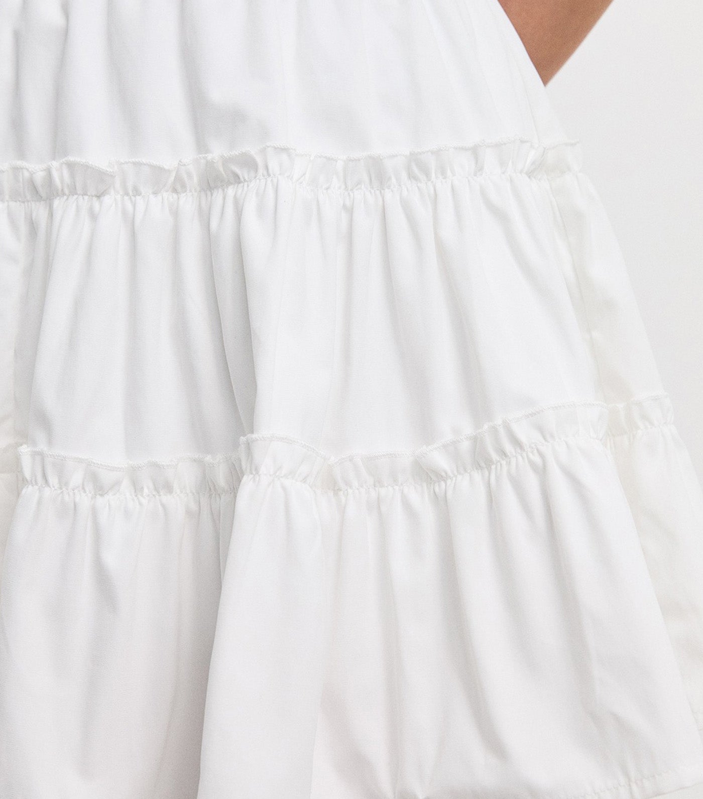 Pomelo Tiered Ruffle Skirt White