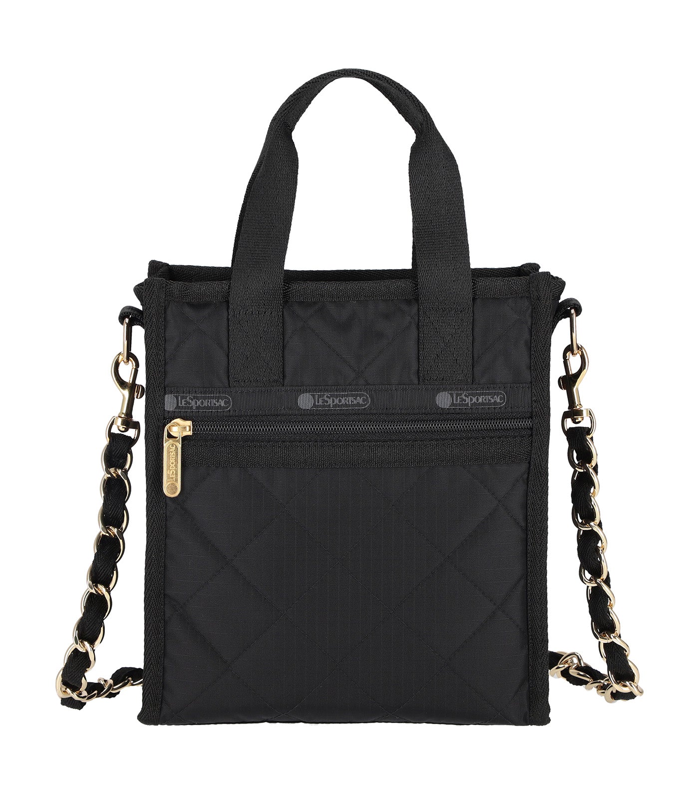 Chain Mini N/S Tote Black Chain Quilt