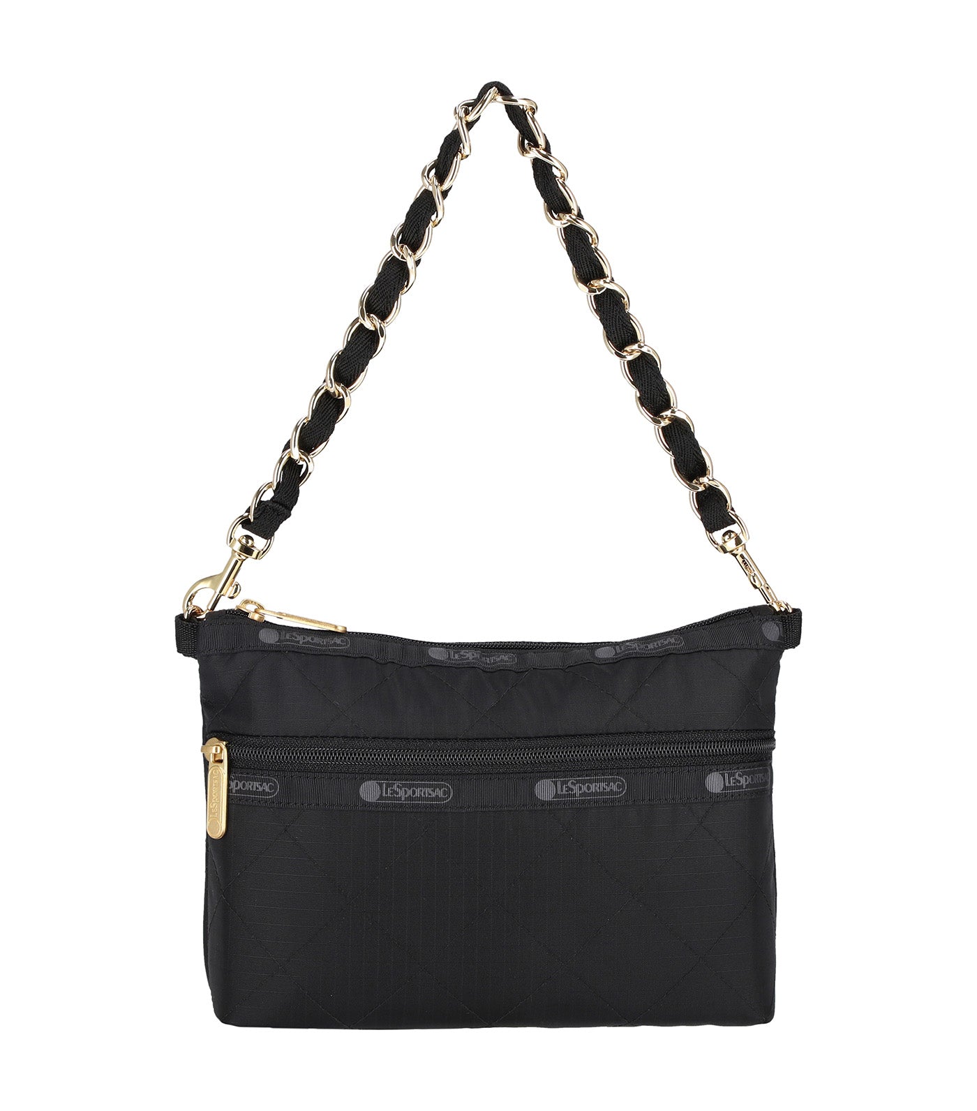 Chain Cosmetic Clutch Black Chain Quilt