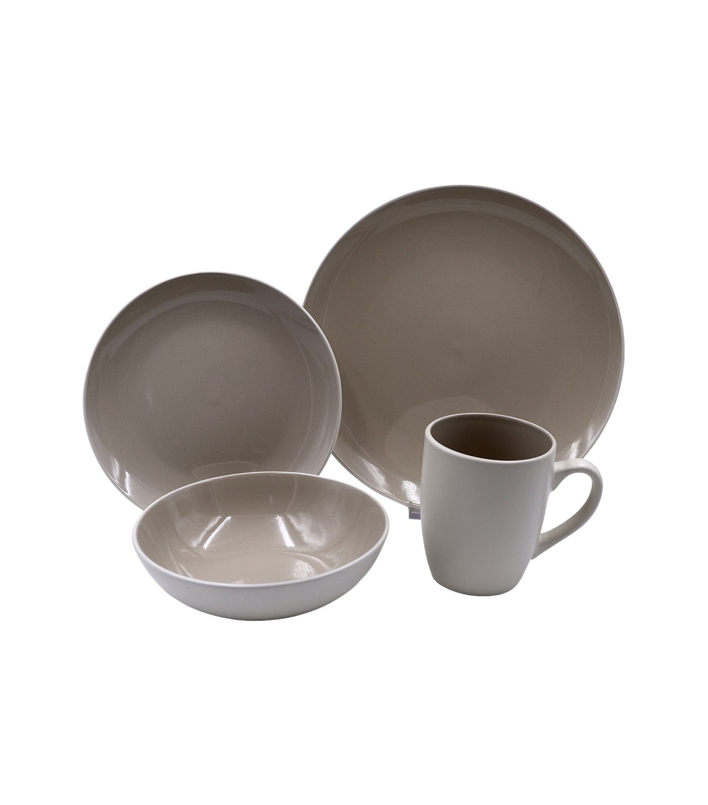 16pc. Stoneware Dinner Set Luna Ivory