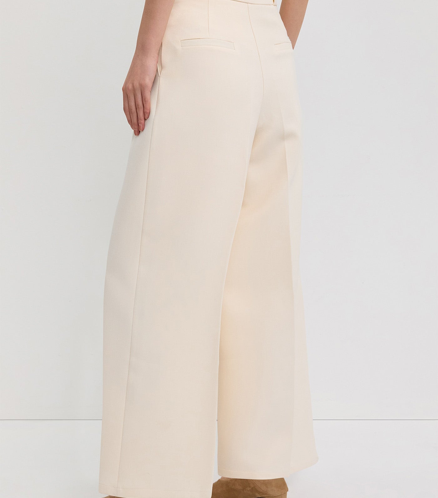Wide-Leg Trousers Beige
