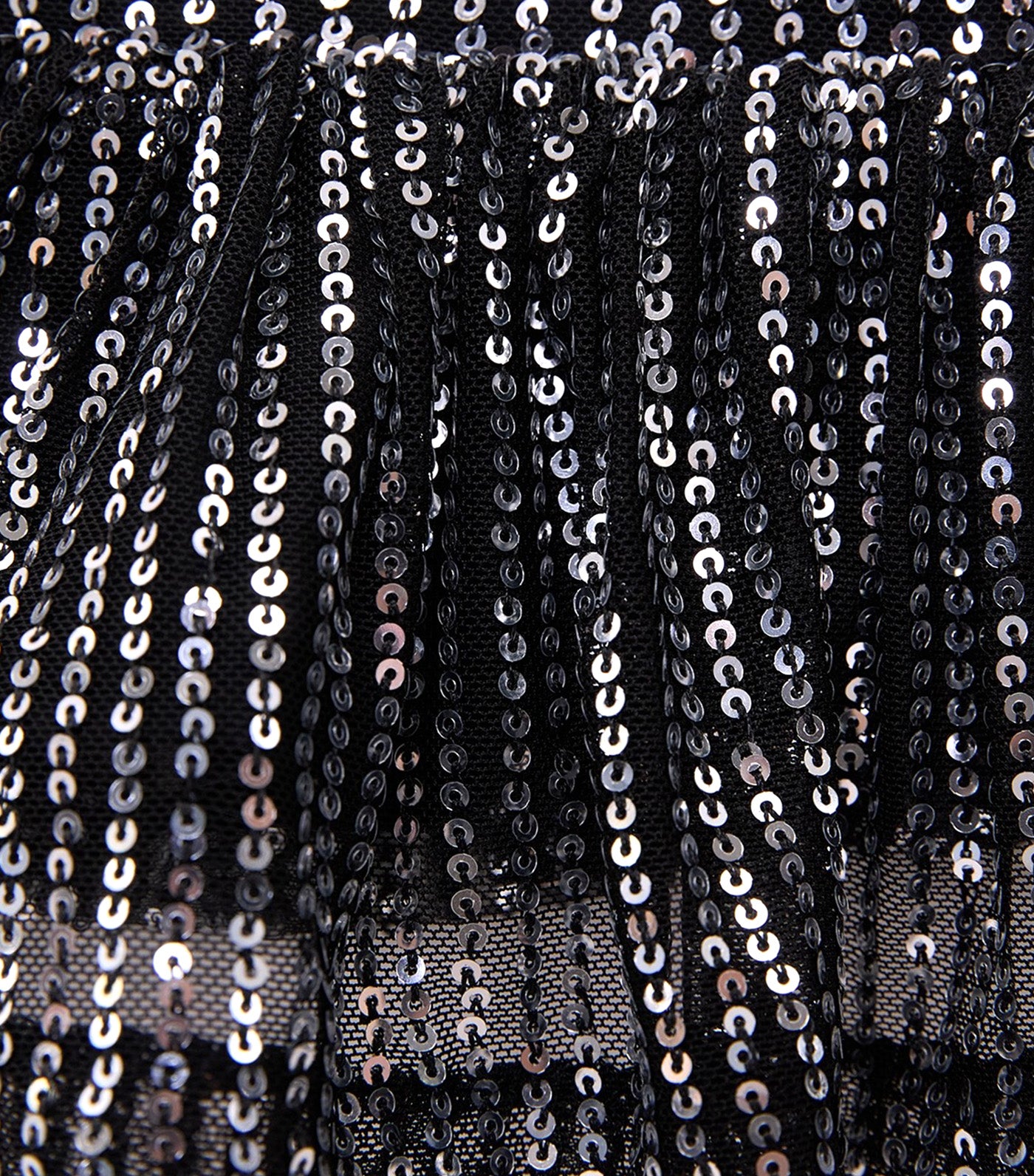 Bow Sequin Peplum Camisole Top Black
