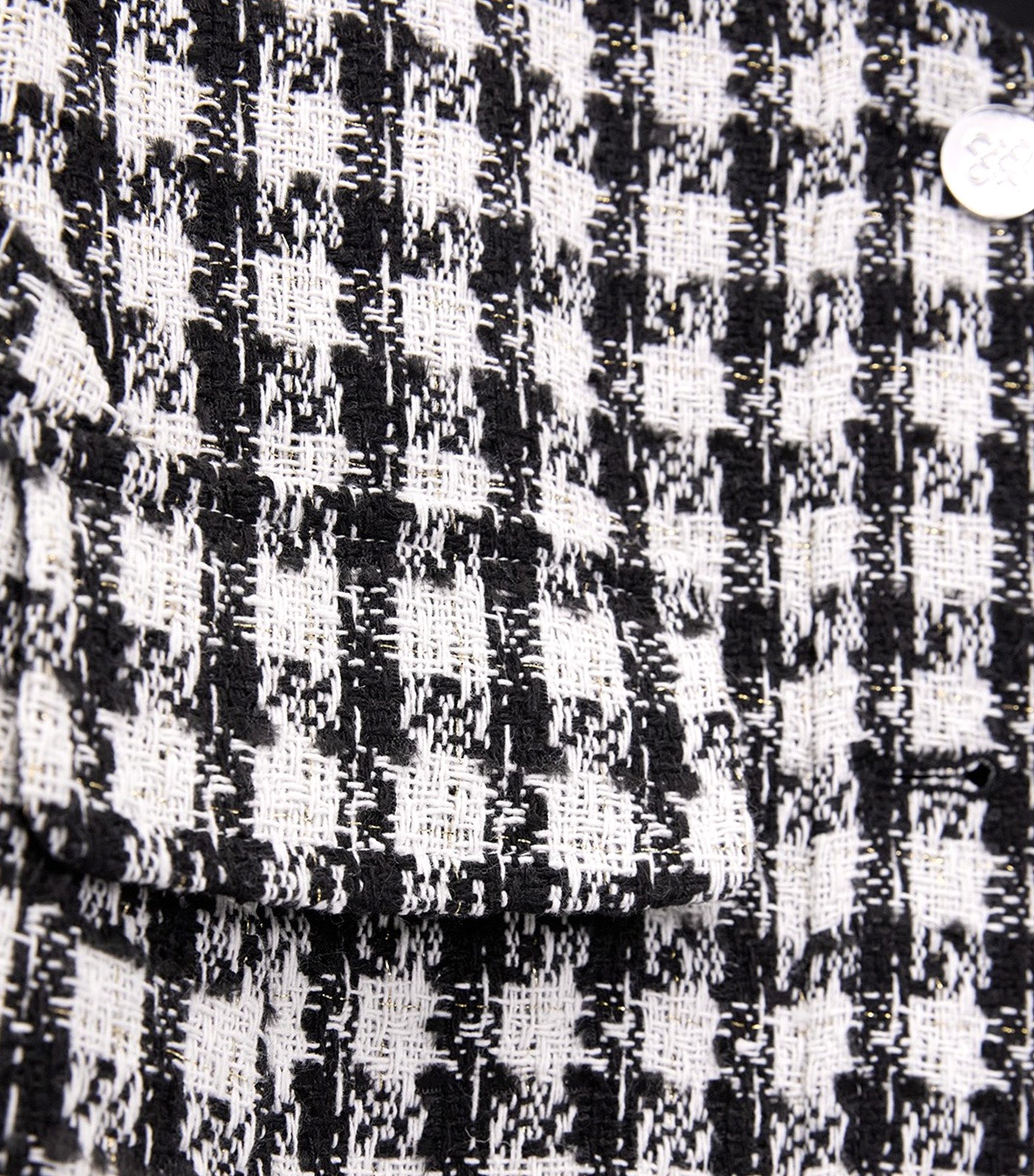 Tweed Button-Up Jacket Black
