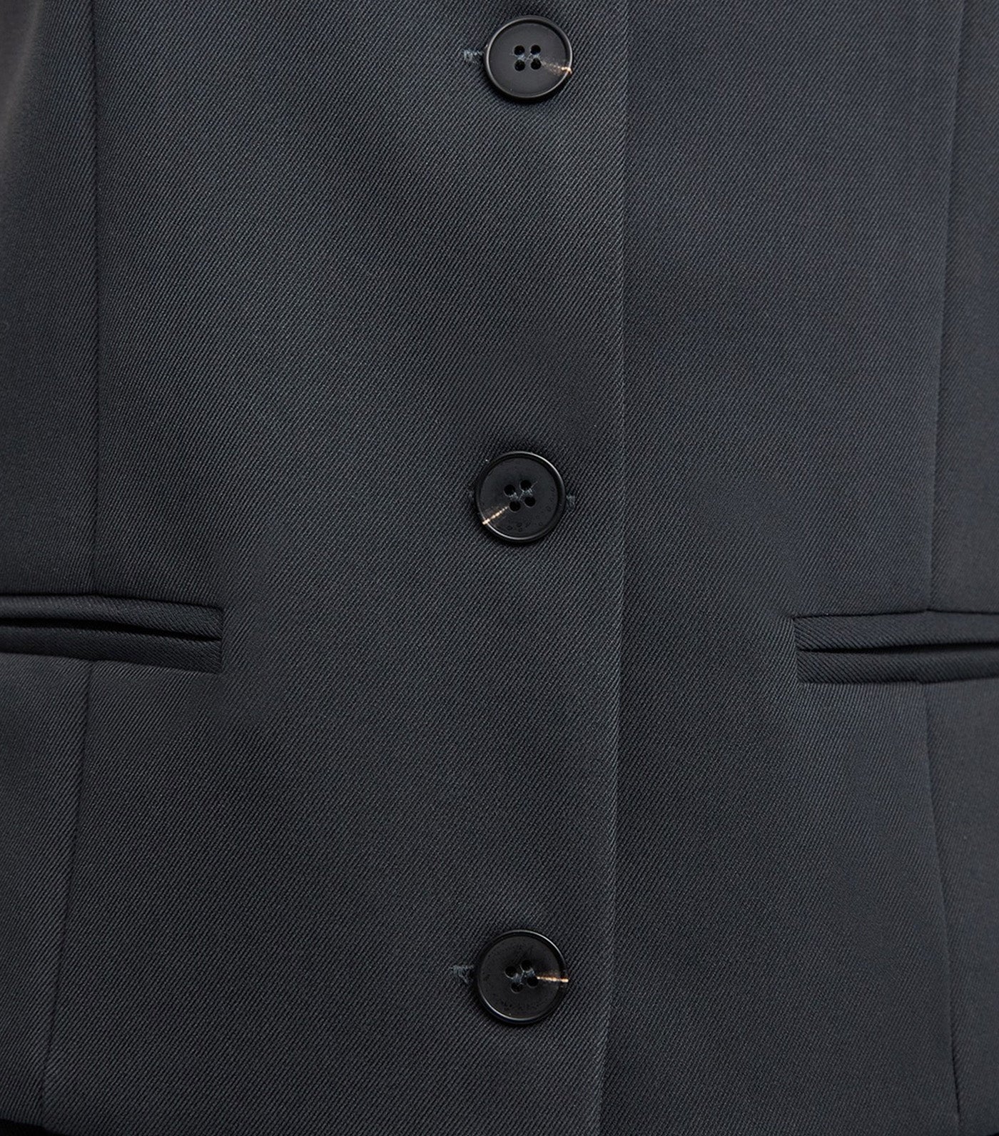 Contrast Trim Vest Dark Gray