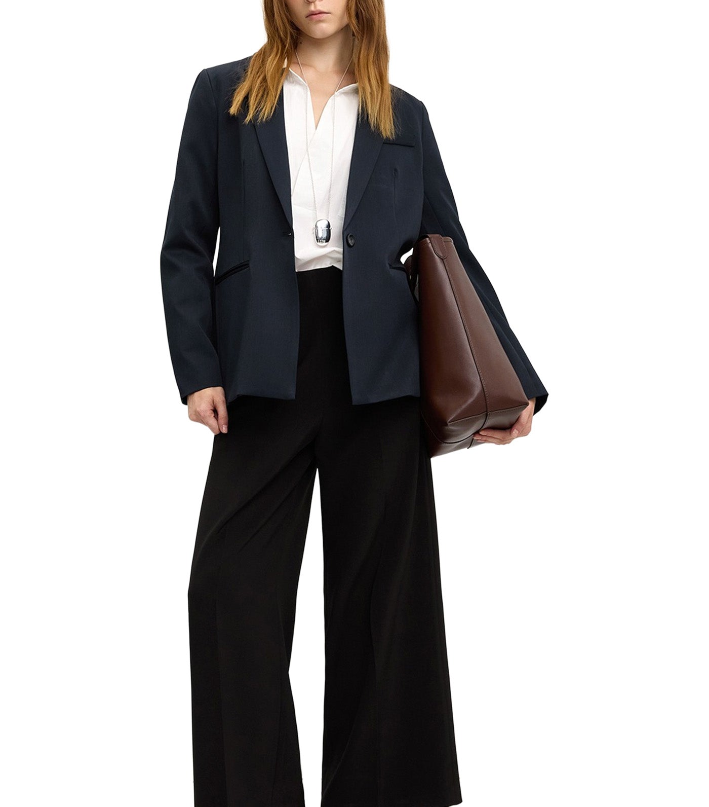 Single-Breasted Blazer Navy