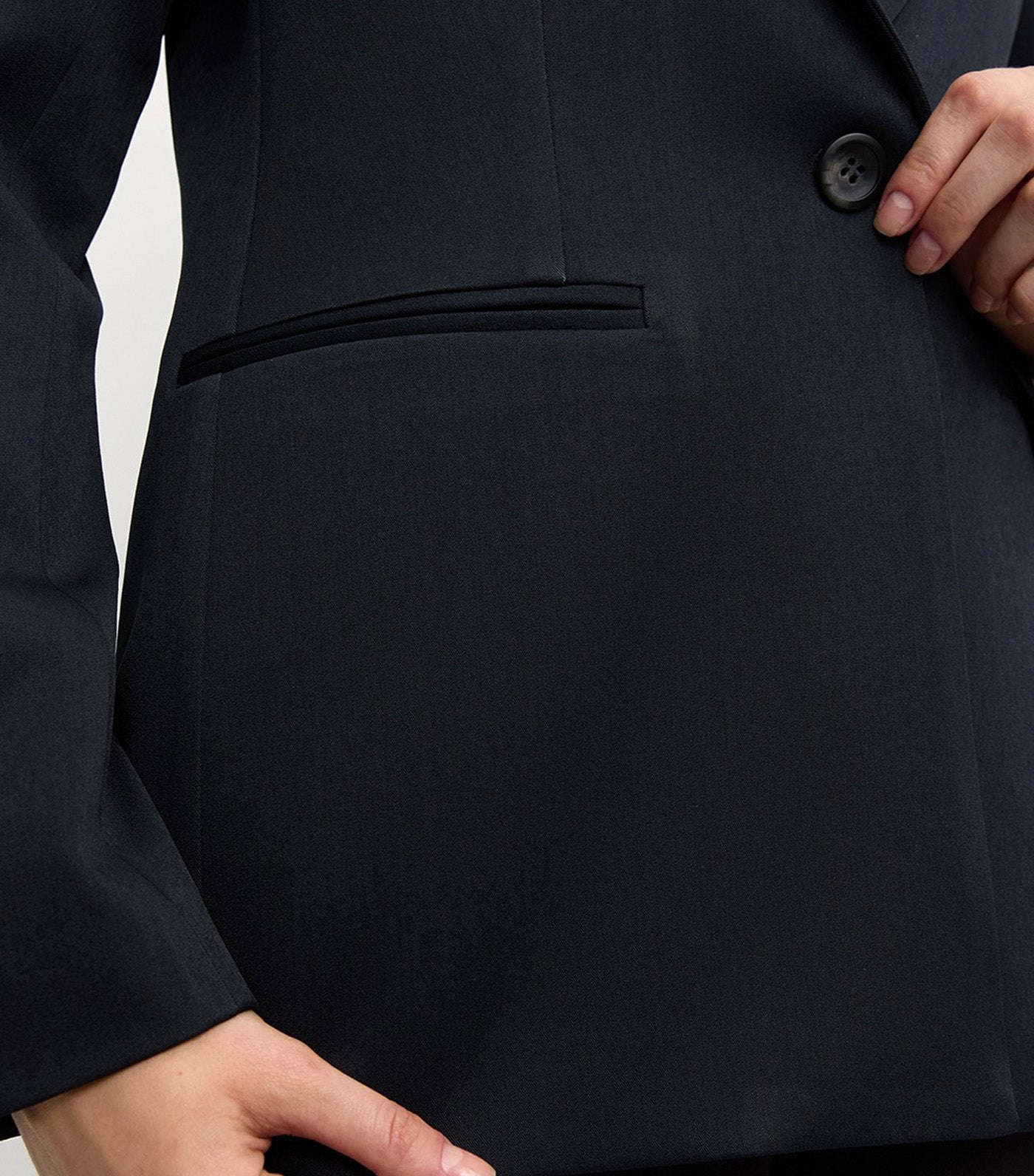 Single-Breasted Blazer Navy