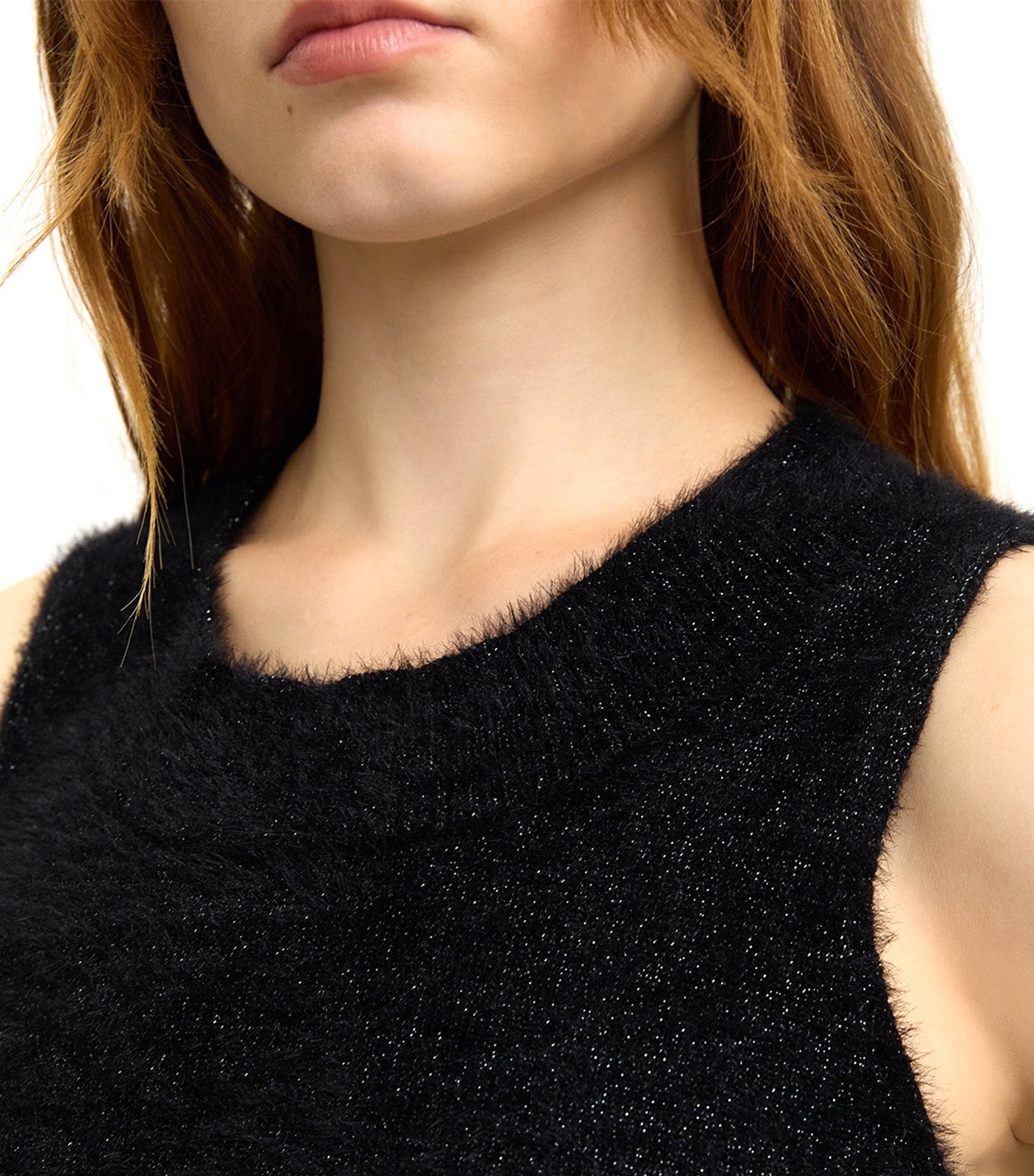 Round Neck Tank Top Black