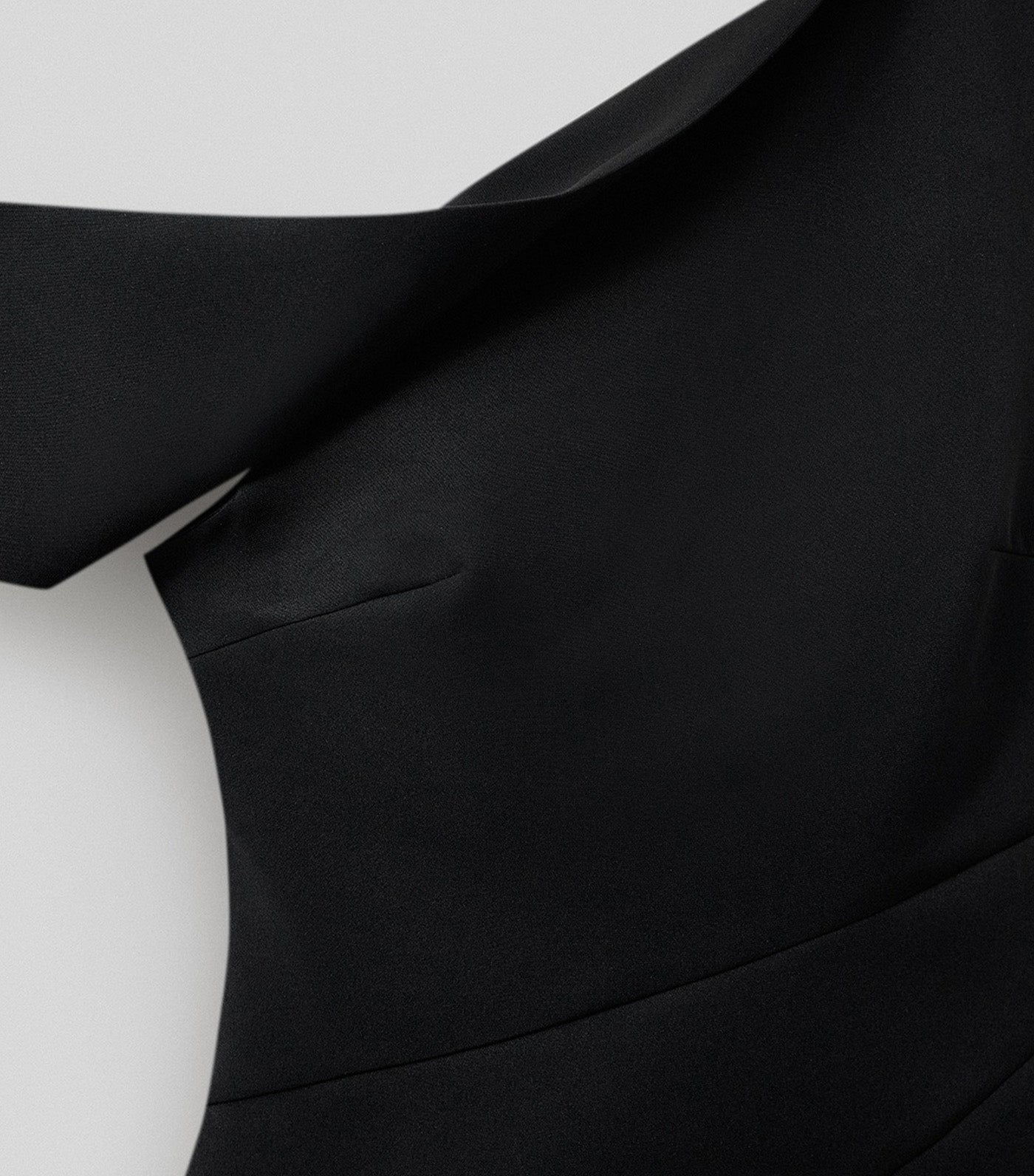 Pomelo One Shoulder Peplum Hem Blouse Black