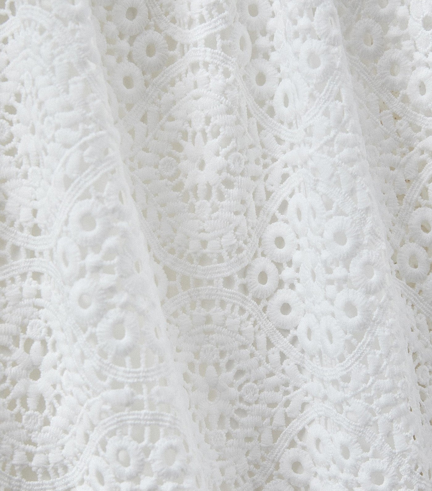 Pomelo Pointed Collar Floral Lace Maxi Dress White