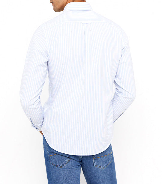 Striped Oxford Shirt Light Blue
