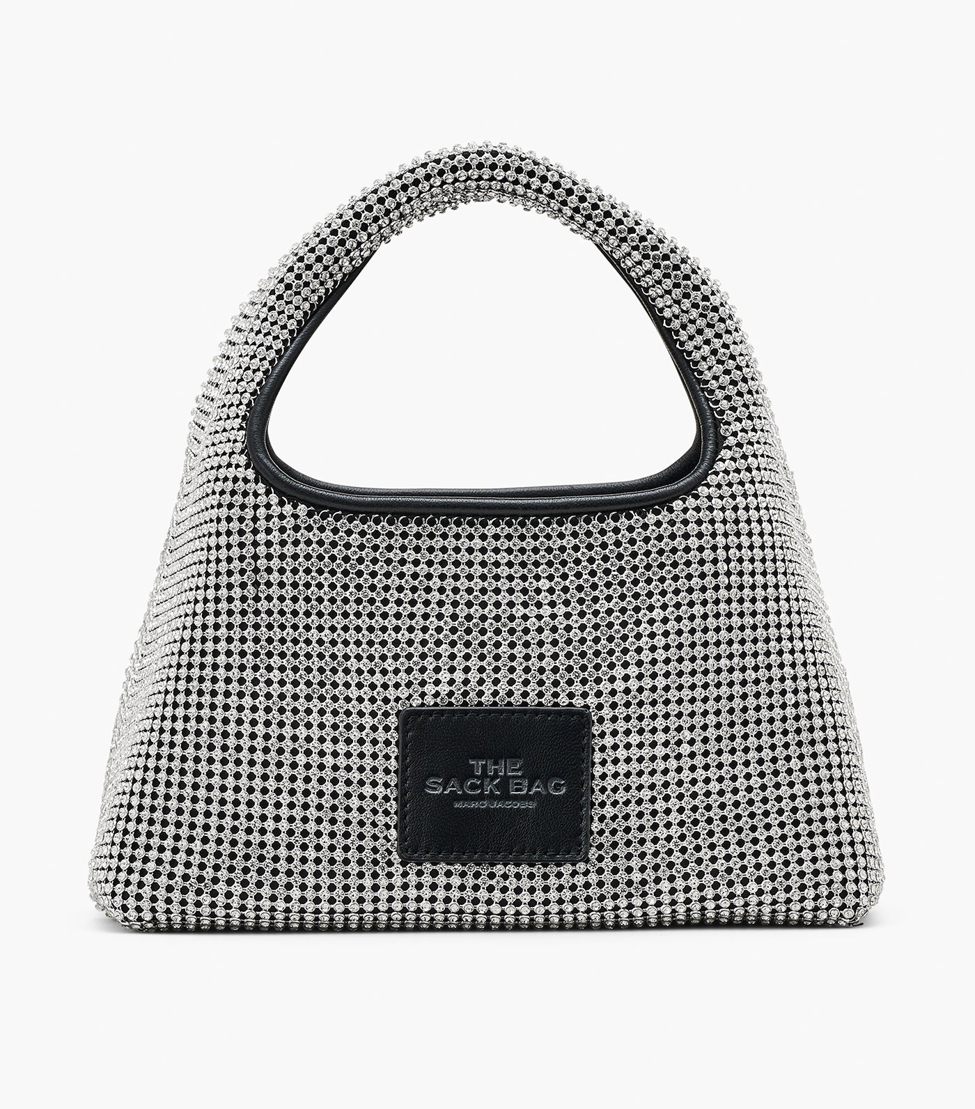 The Mini Sack Bag Silver Rhinestones