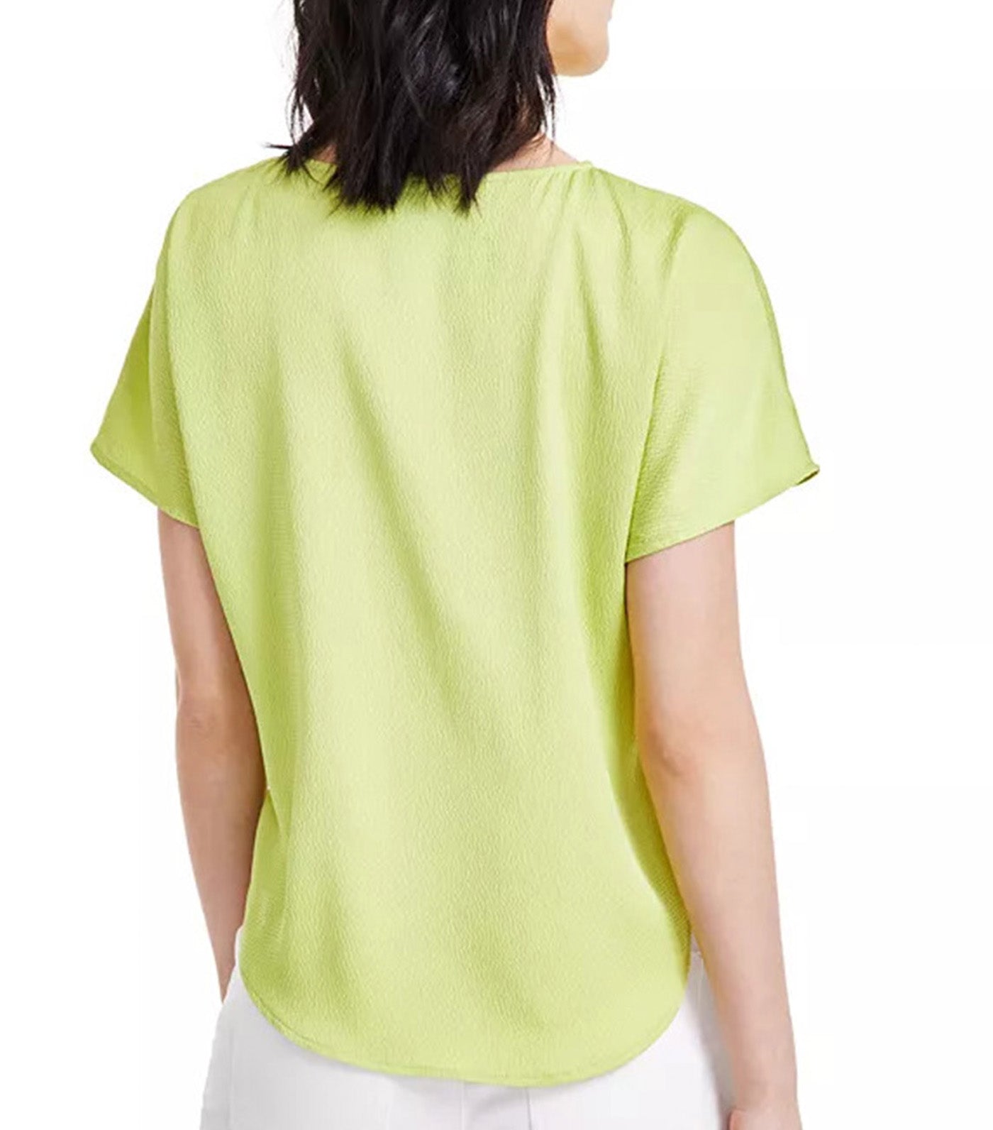 Women's Satin Boat-Neck Top Sprout