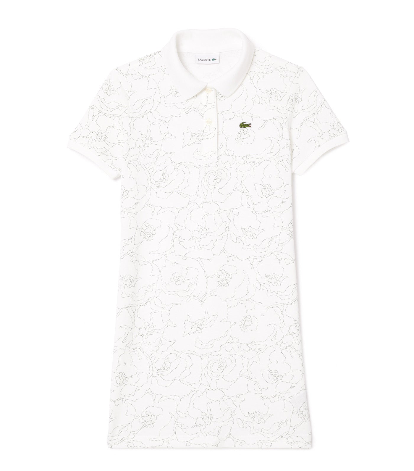 Holiday Flower Print Dress White
