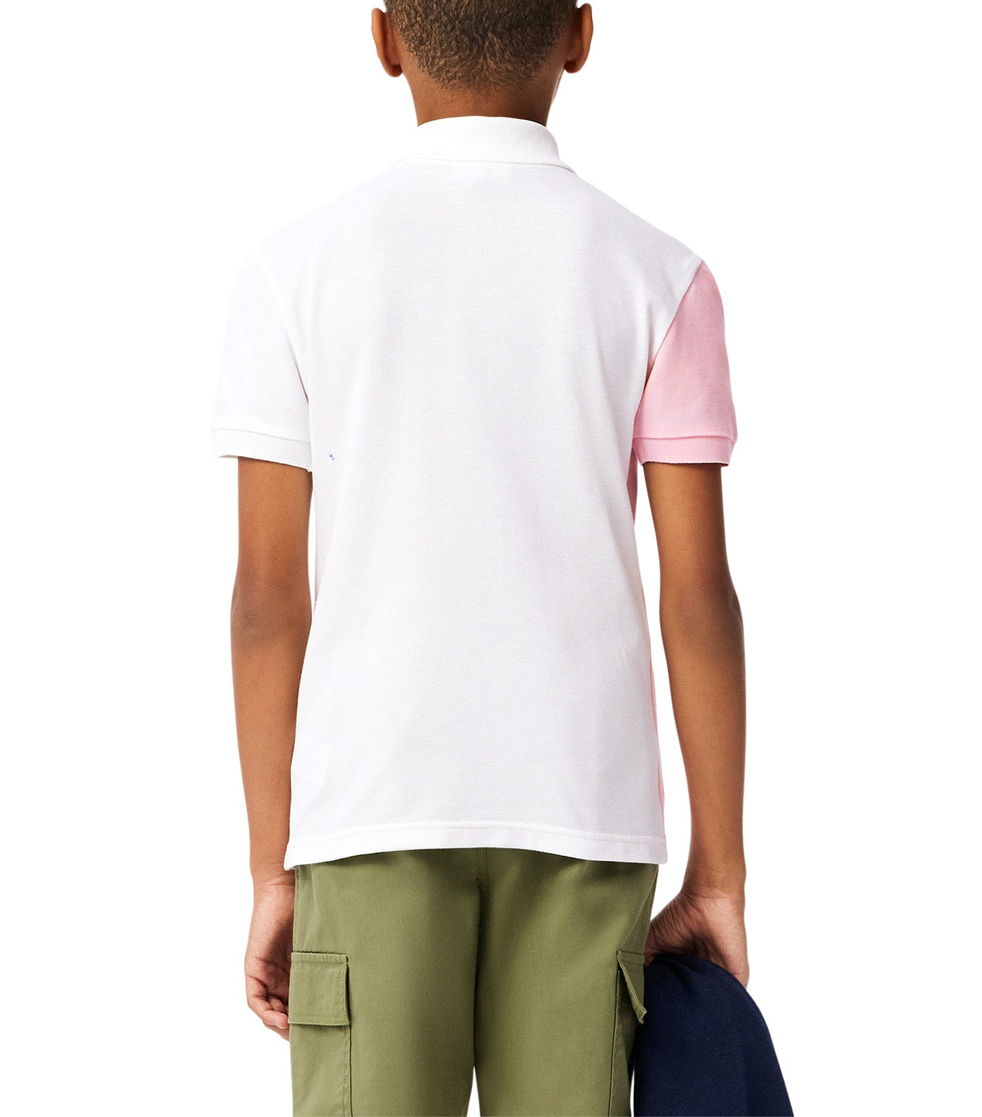 Argyle Motif Piqué Polo Shirt White/Lotus