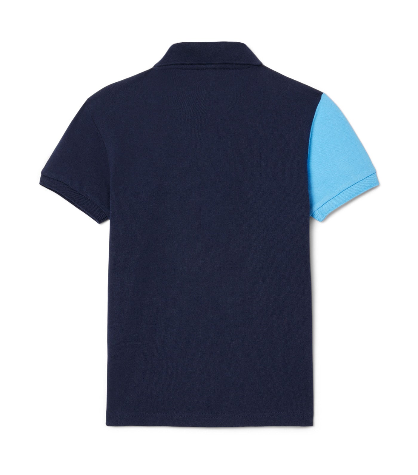 Argyle Motif Piqué Polo Shirt Navy Blue/Argentine Blue