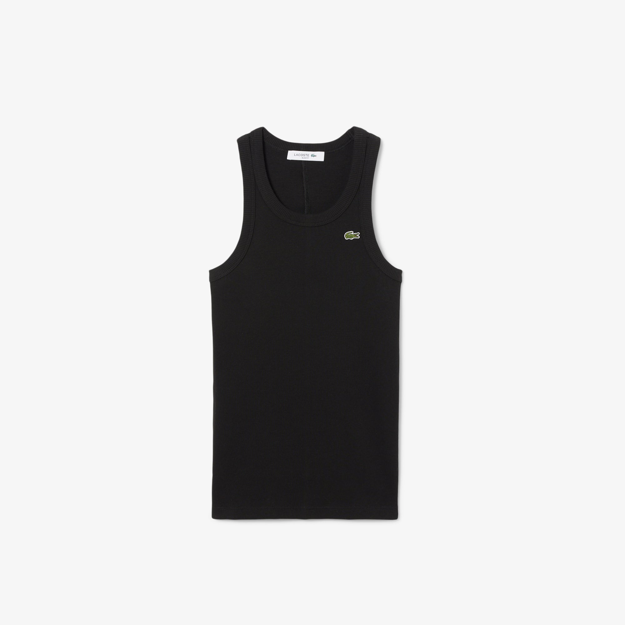Slim Fit Cotton Tank Top Black