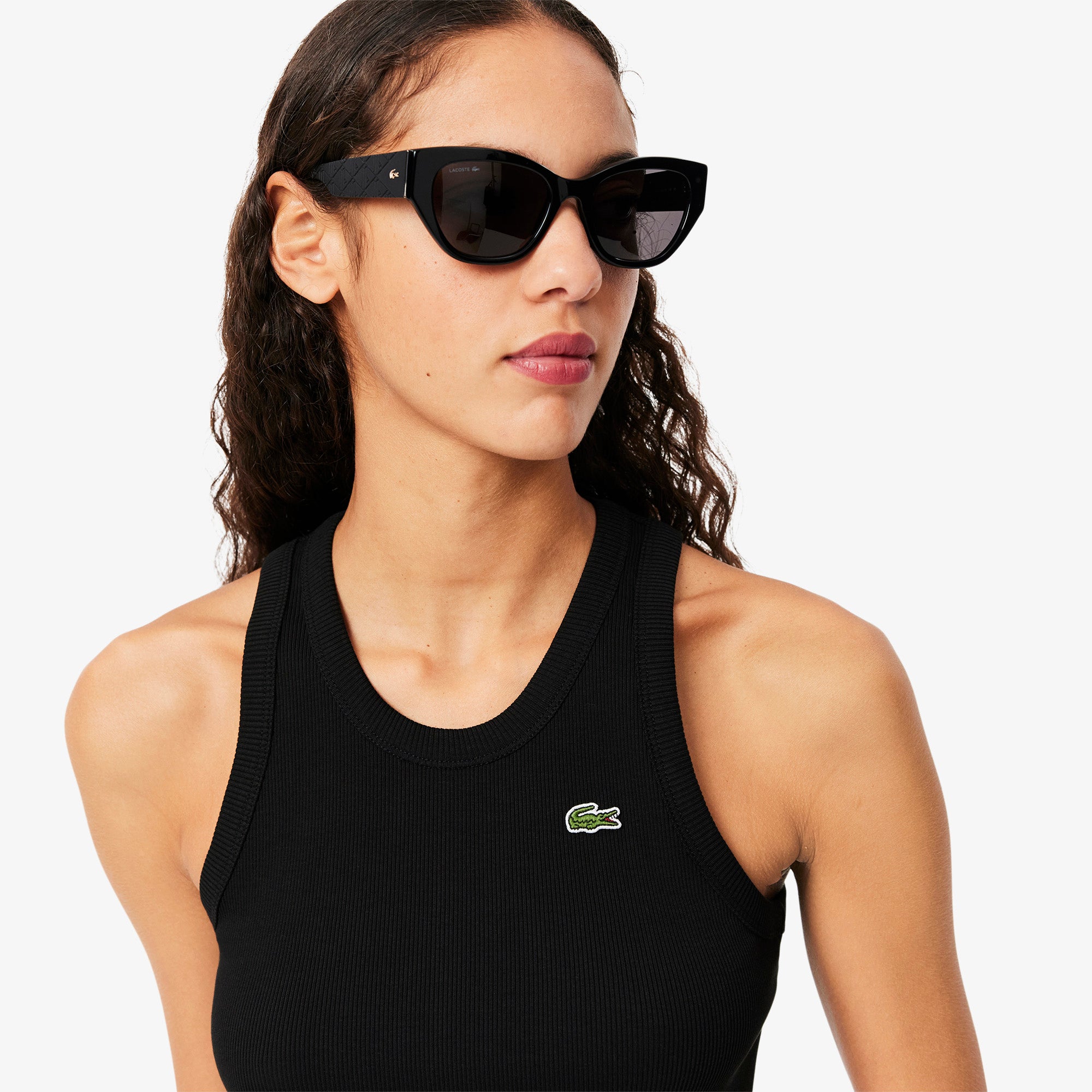 Slim Fit Cotton Tank Top Black
