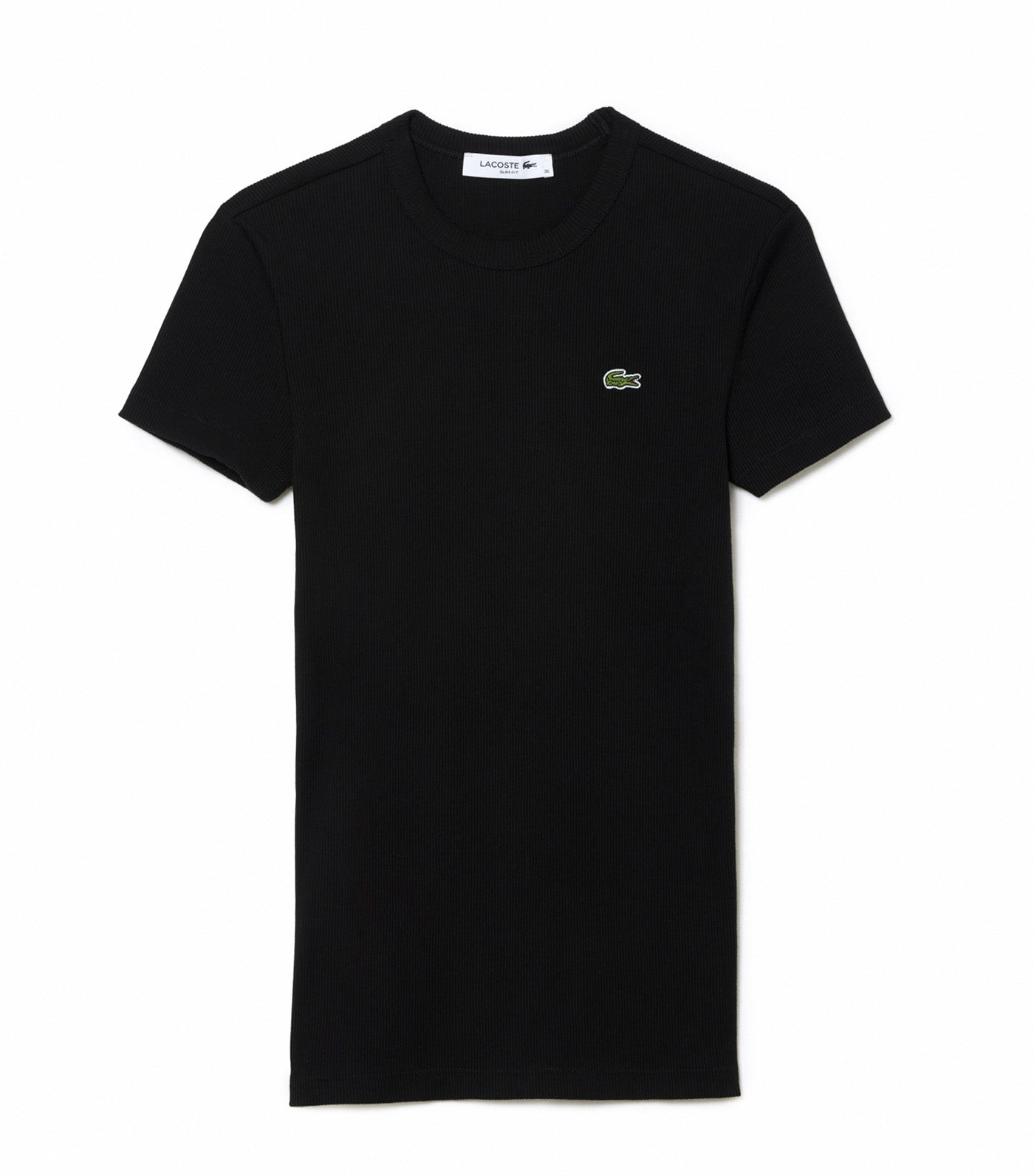 Slim Fit Ribbed Cotton T-shirt