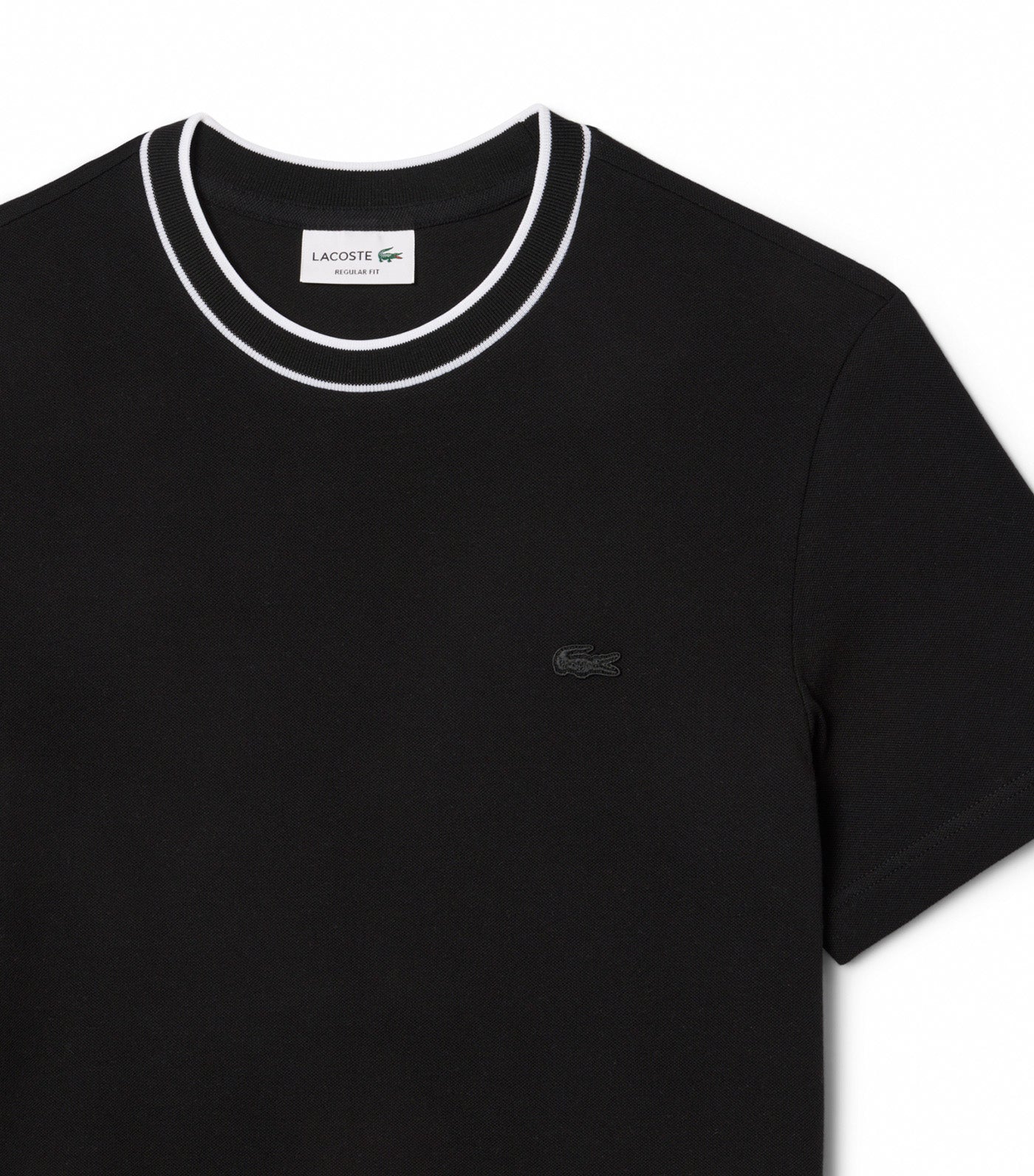 Stretch Piqué Stripe Collar T-Shirt